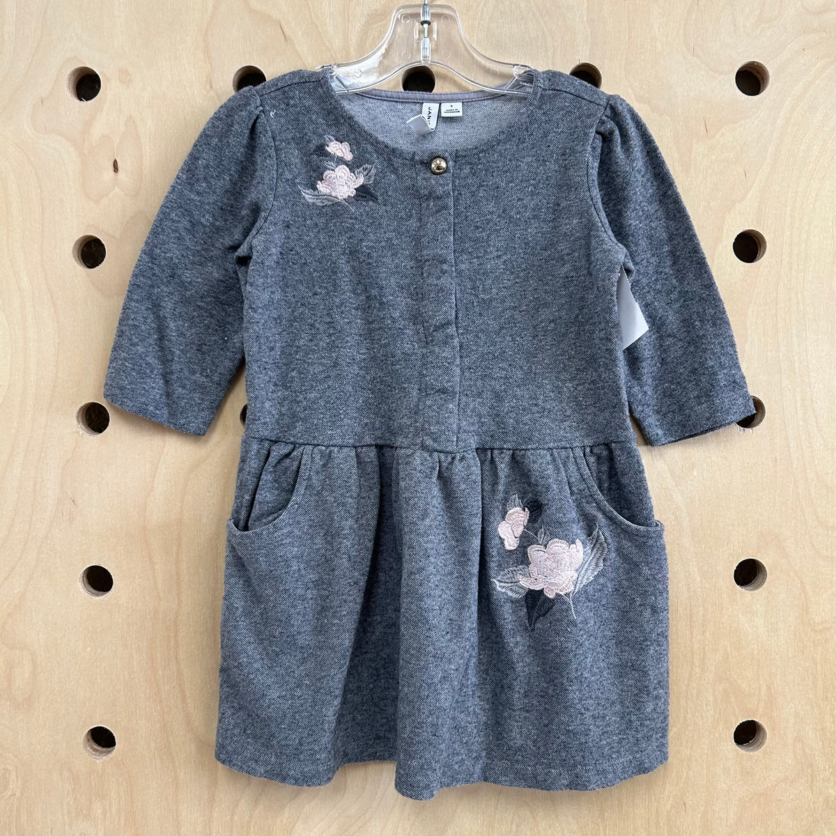 Grey Floral Dress