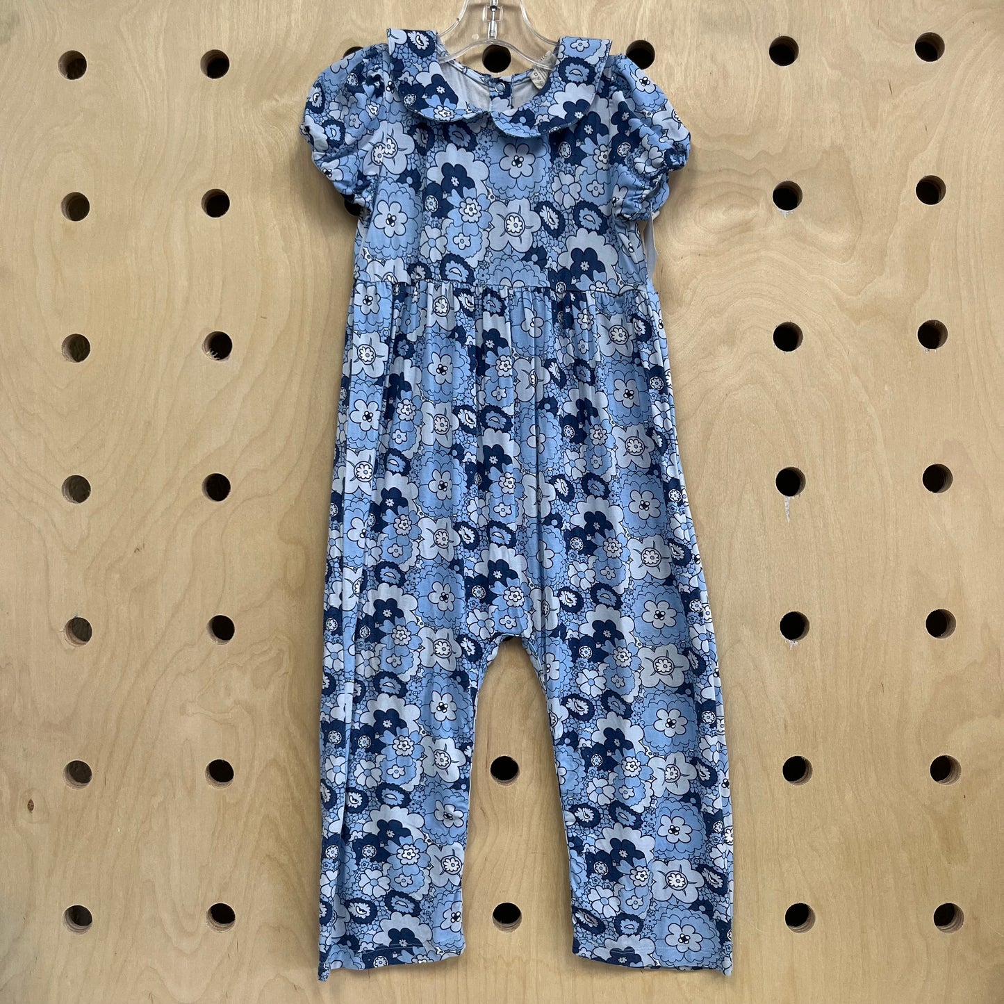 Blue Bamboo Collared Romper