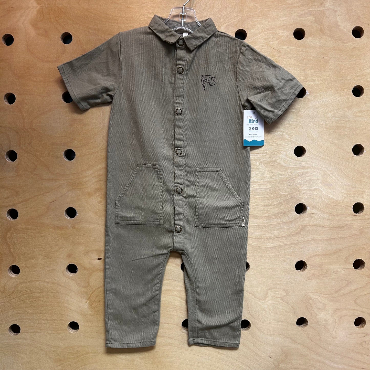 Green Denim Coveralls