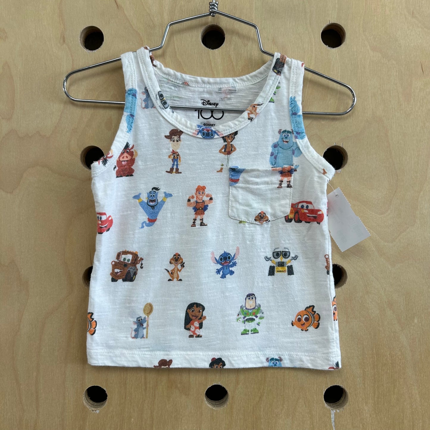 White Organic Character Tank