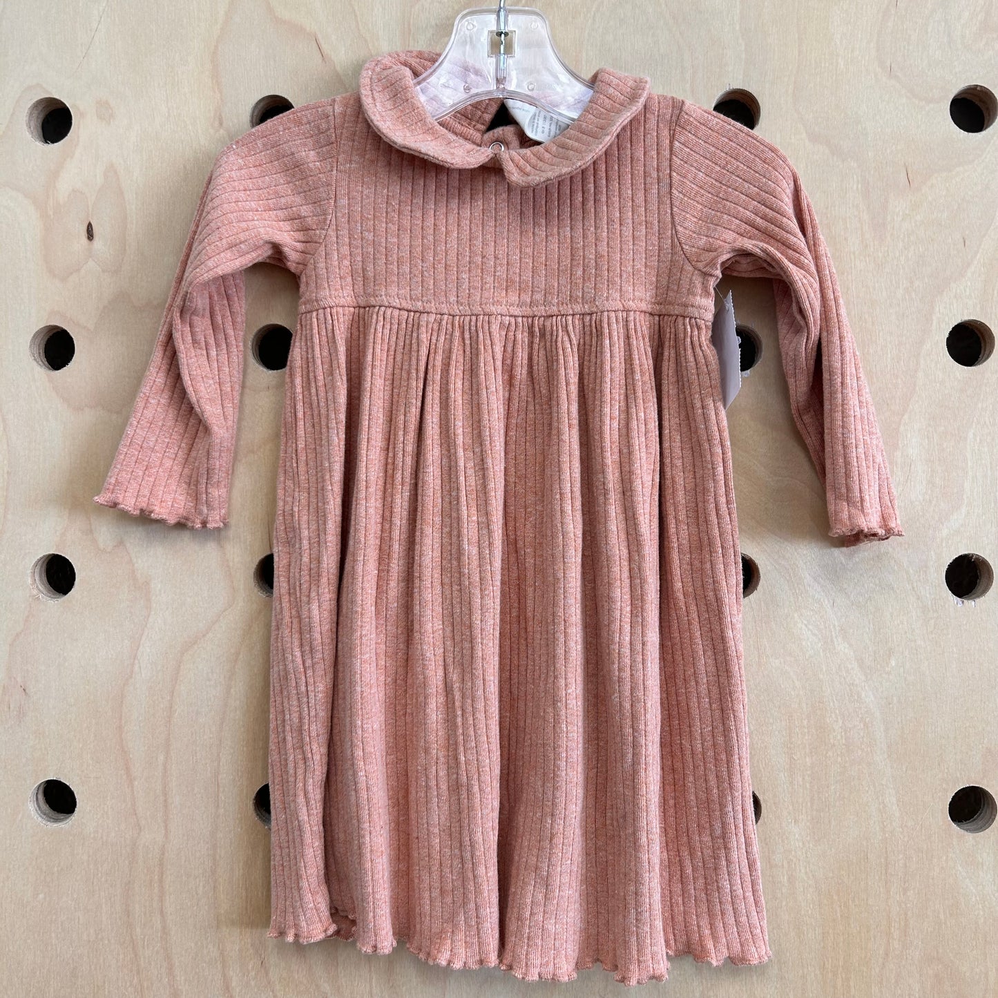 Peach Ribbed Dress