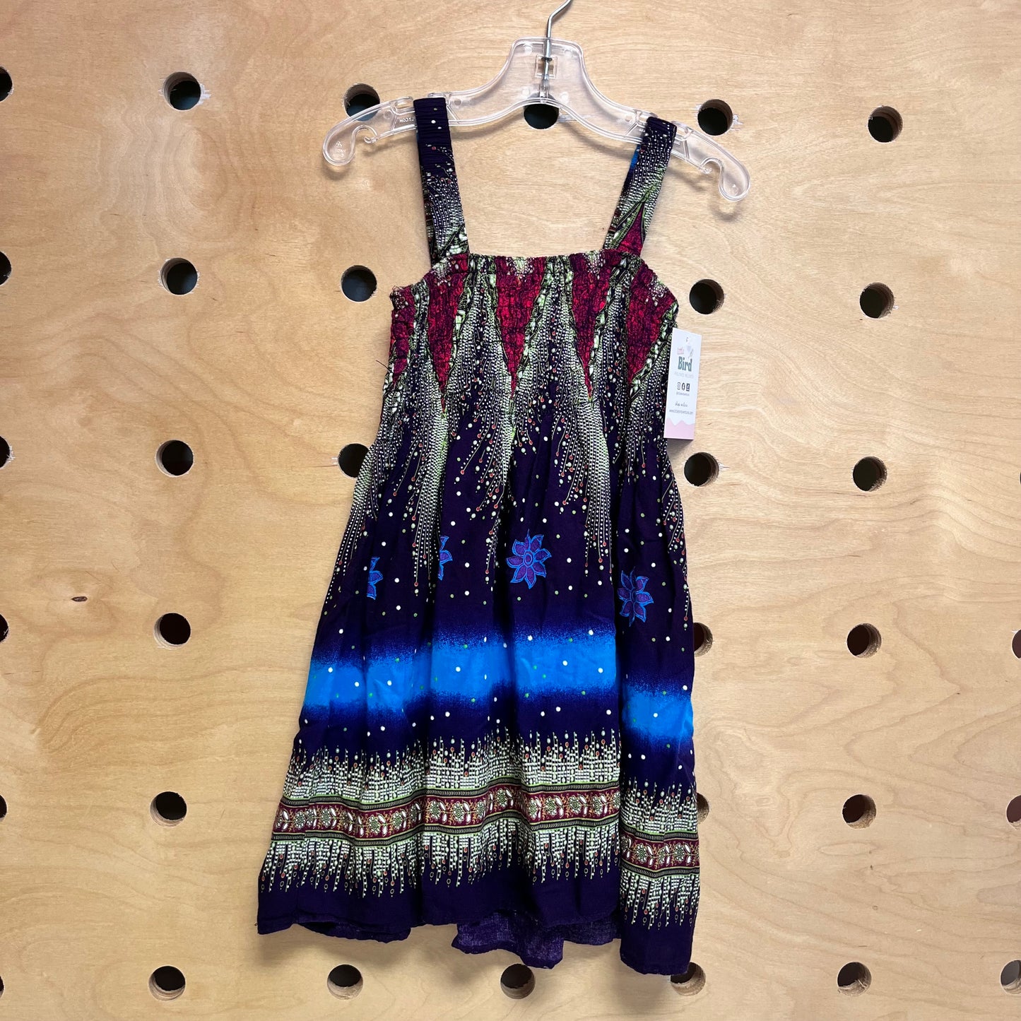 Purple/Green Floral Dress