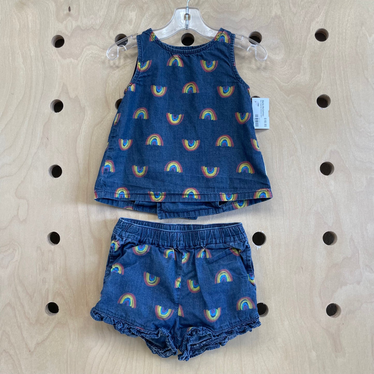 Blue Chambray Rainbows Outfit