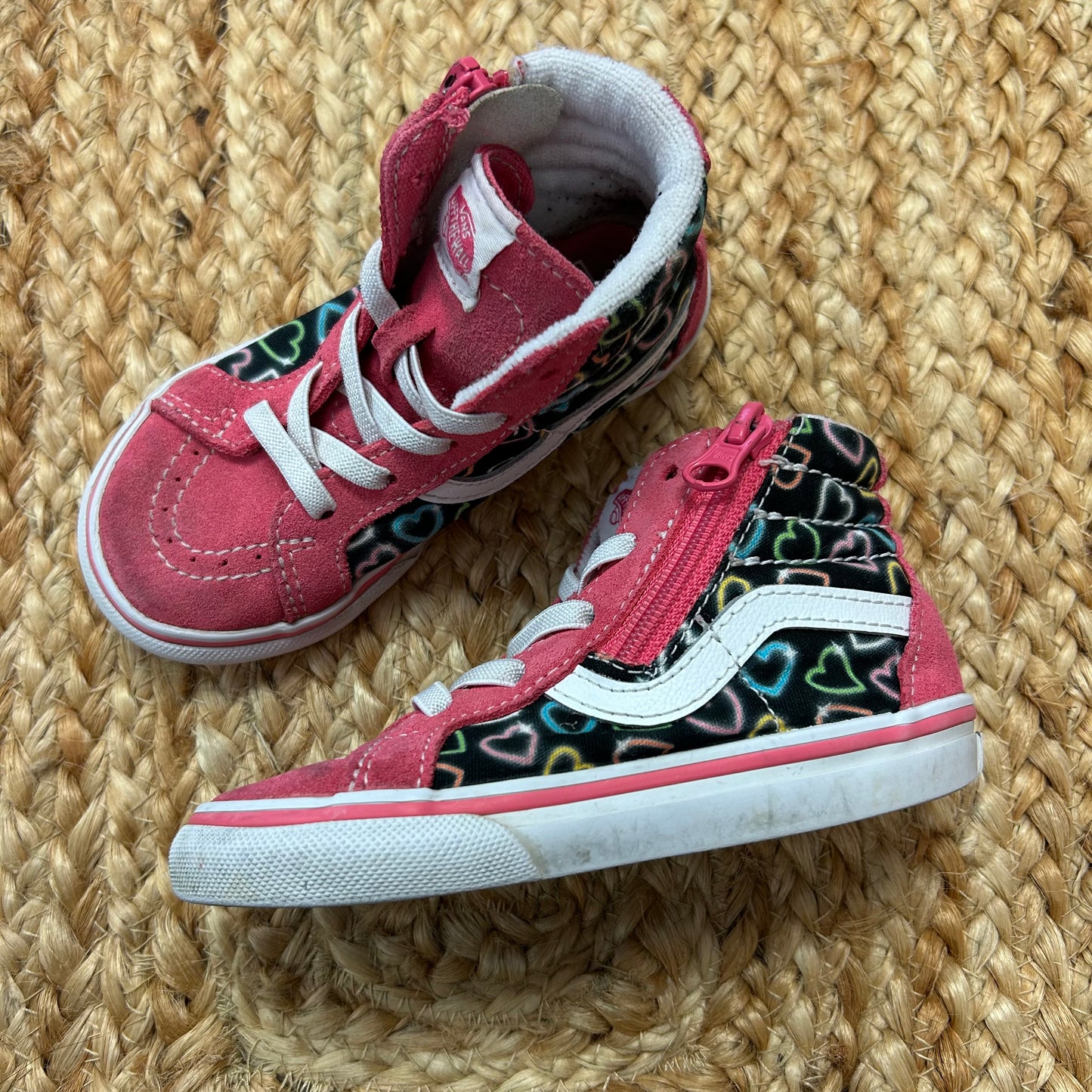 Pink Hearts Hi Tops