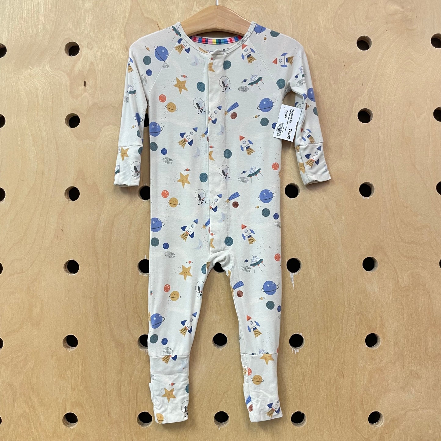Cream Outer Space Bamboo Pajamas