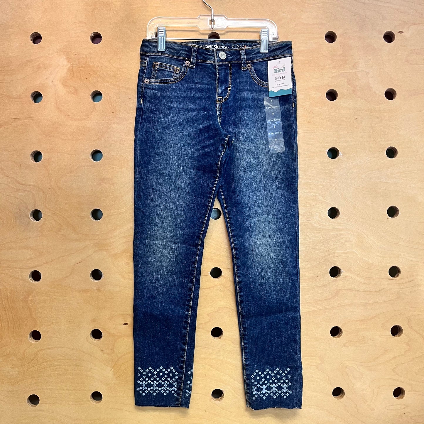 Embroidered Super Skinny Denim NEW!