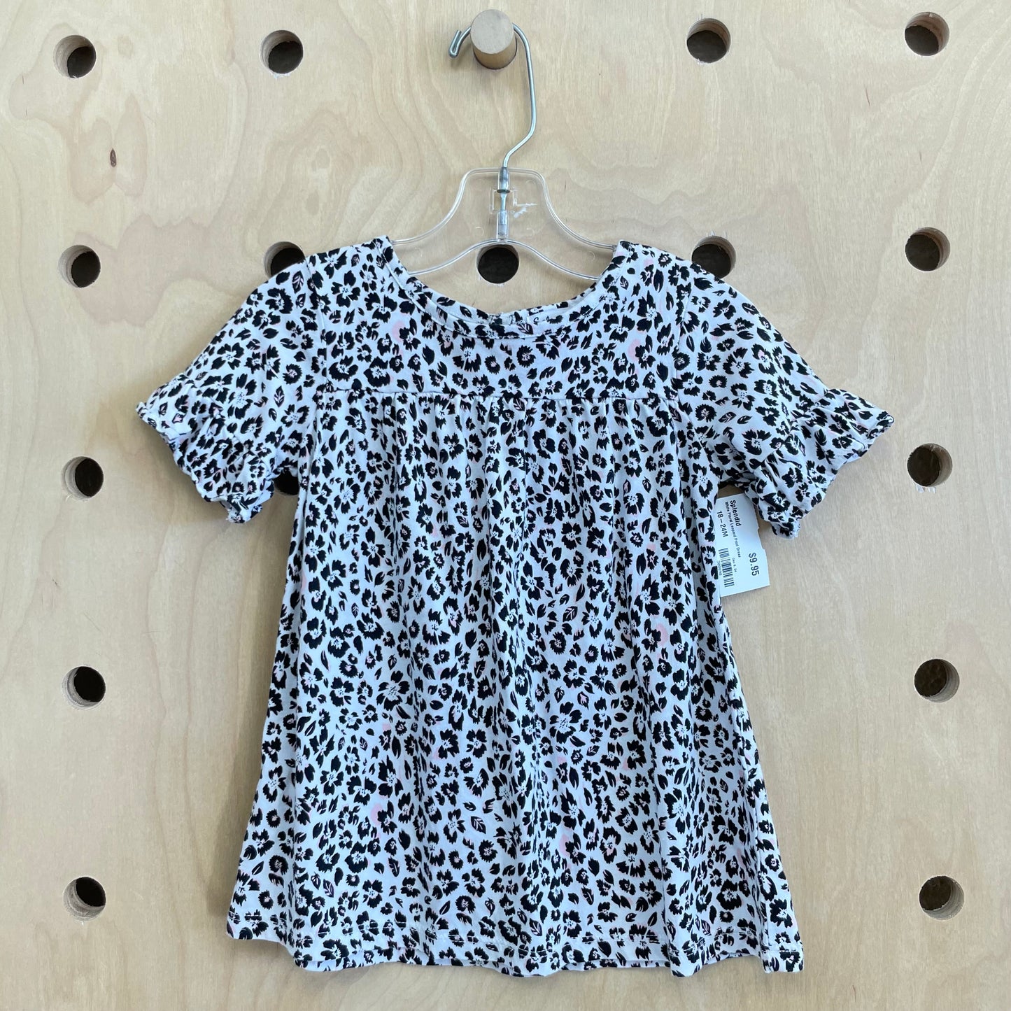 White Floral Leopard Print Dress