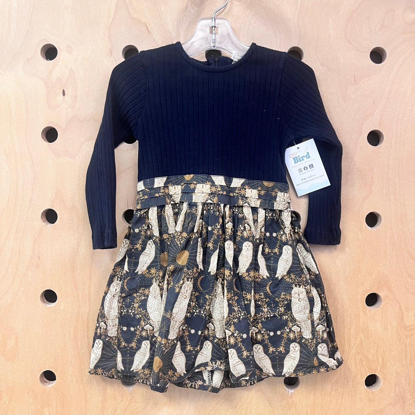 Black/Brown Organic Owl Dress