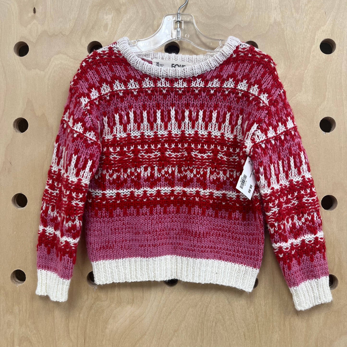 Red Pink White Sweater