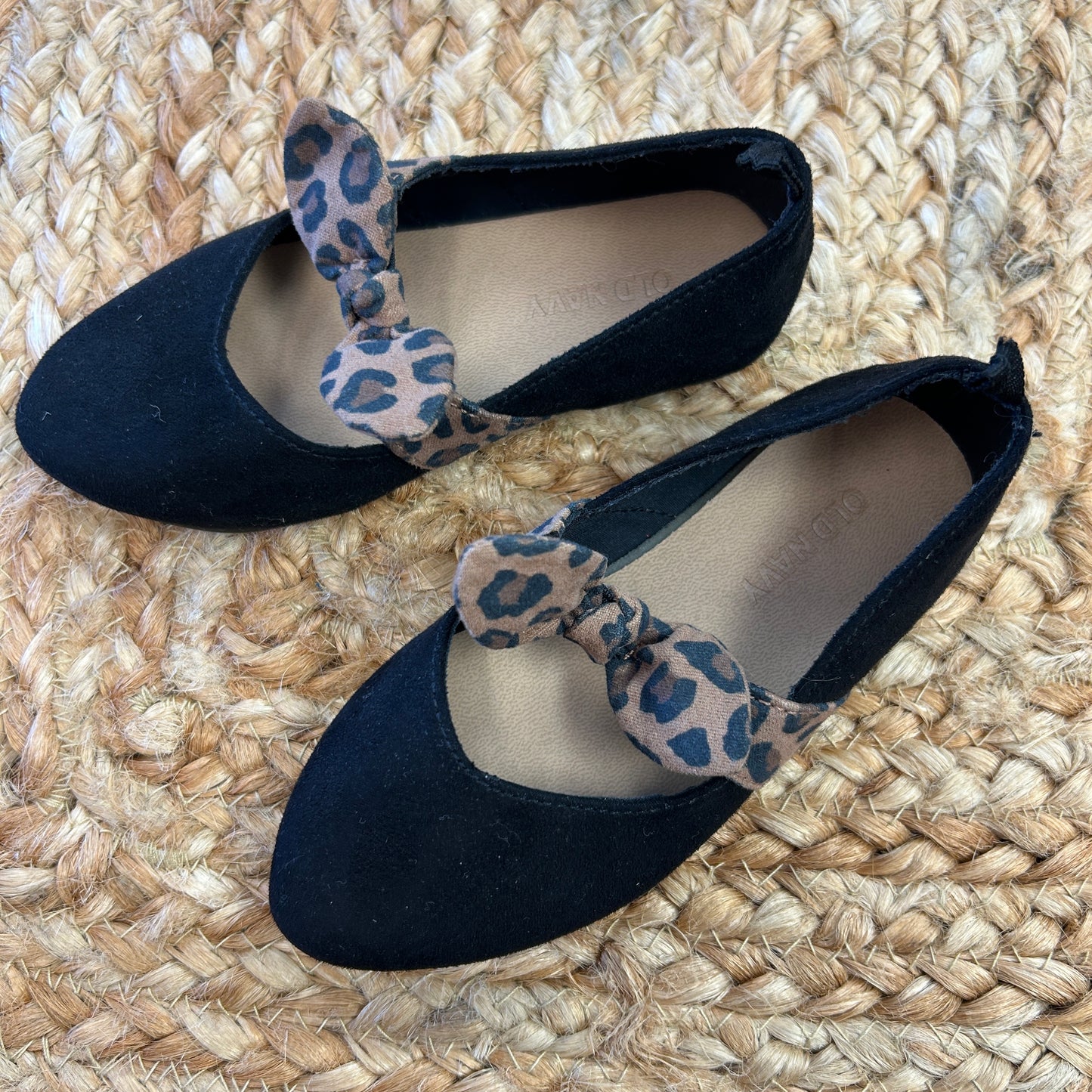 Black Animal Print Flats