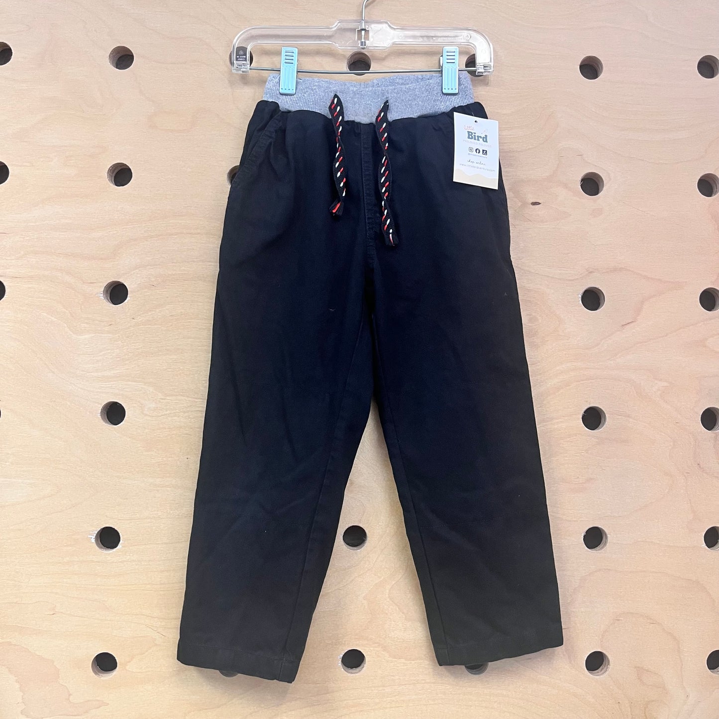 Black Soft Waist Drawstring Pants