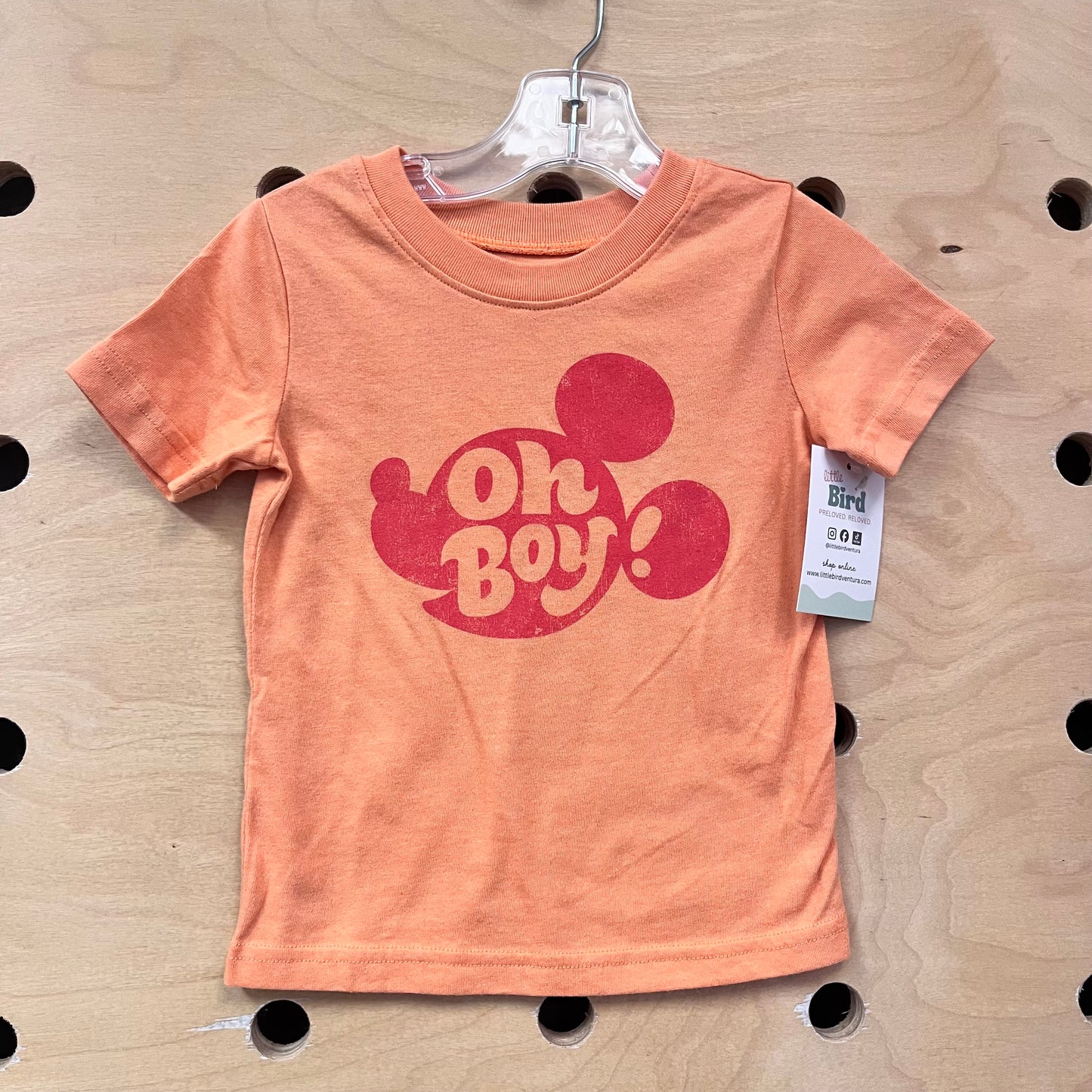 Orange 'Oh Boy' Mickey Tee
