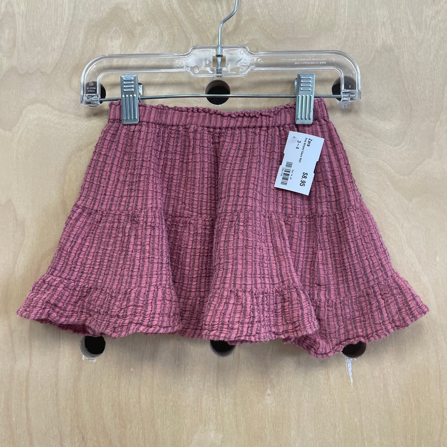 Pink Striped Gauze Skirt