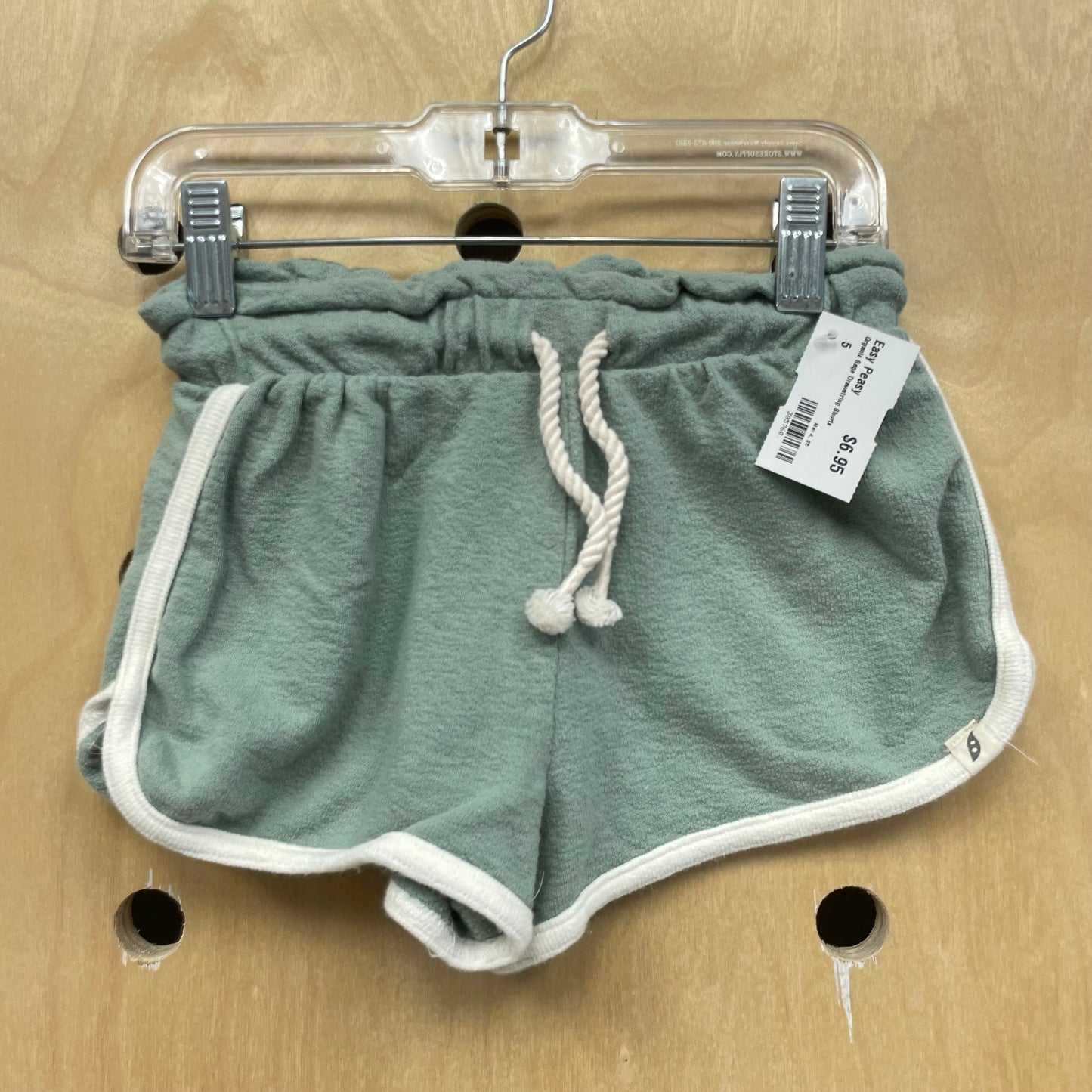 Organic Sage Drawstring Shorts