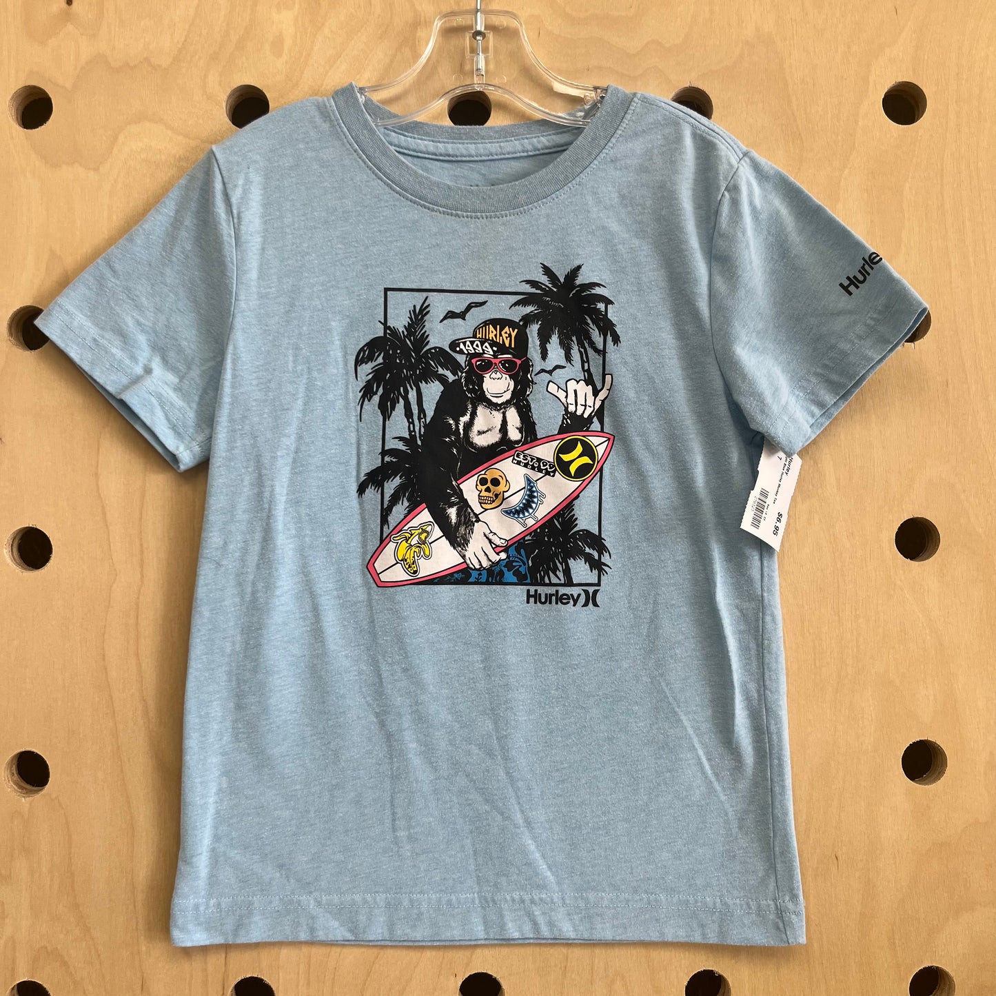 Light Blue Hurley Monkey Tee