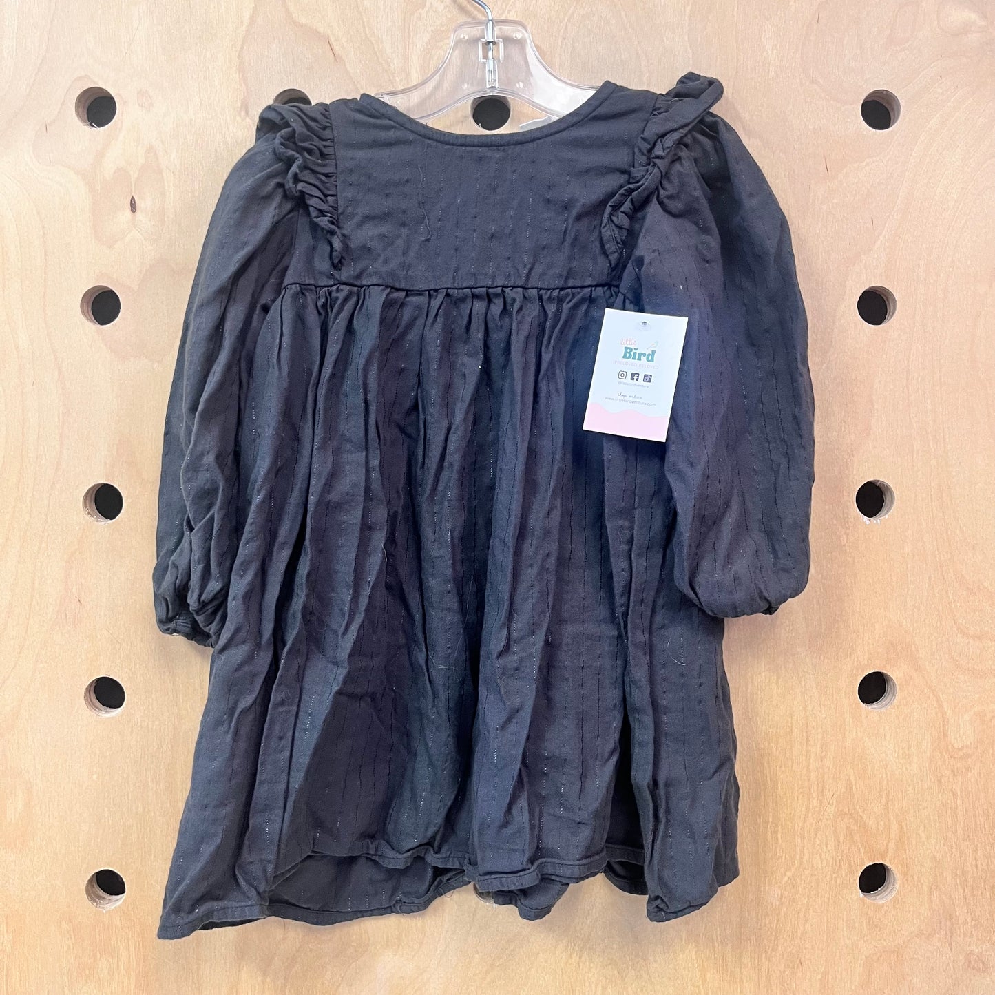 Grey Puffy Sleeve Dress