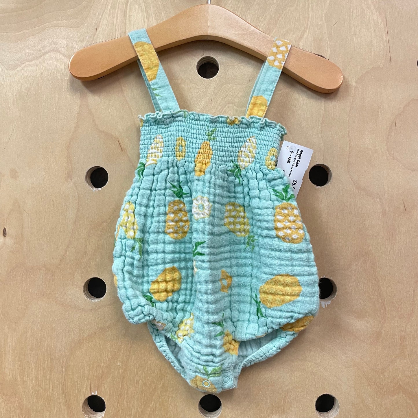 Blue Pineapple Gauzze Romper