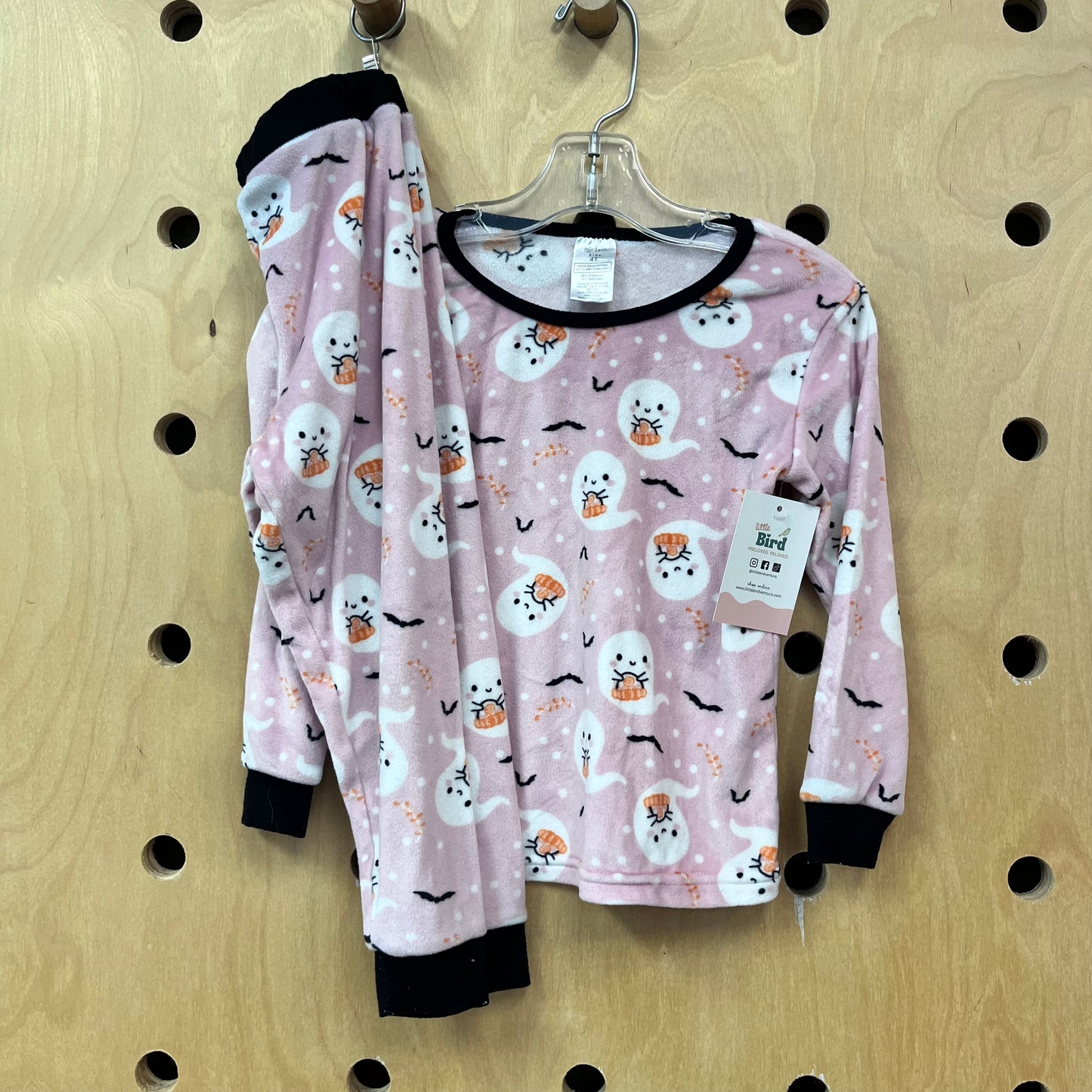 Pink Happy Ghosts Fleece Pajamas