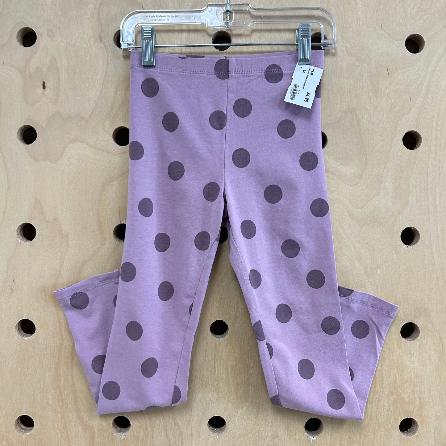 Lavender Polka Dot Leggings