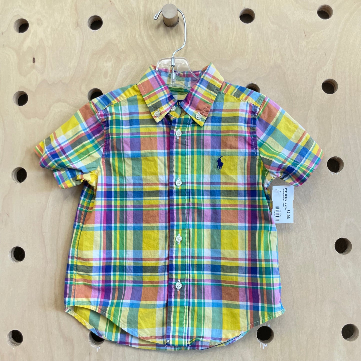 Yellow Plaid Button Up Shirt
