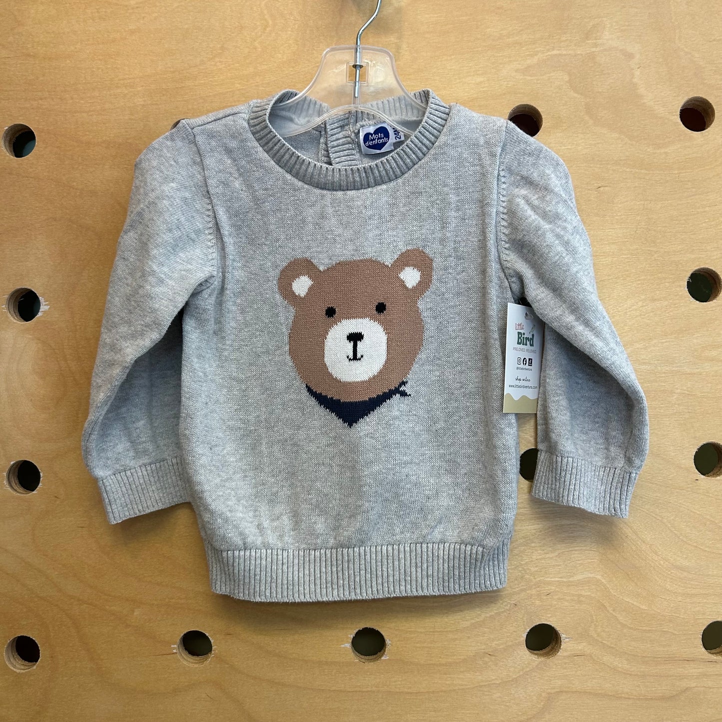 Grey Teddy Bear Sweater