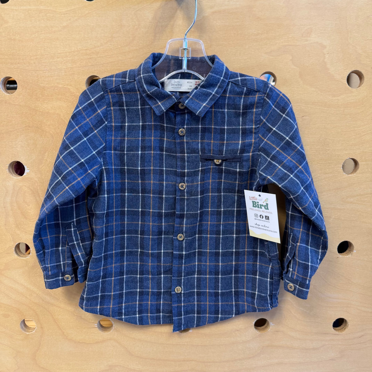 Blue Plaid Button Up Shirt