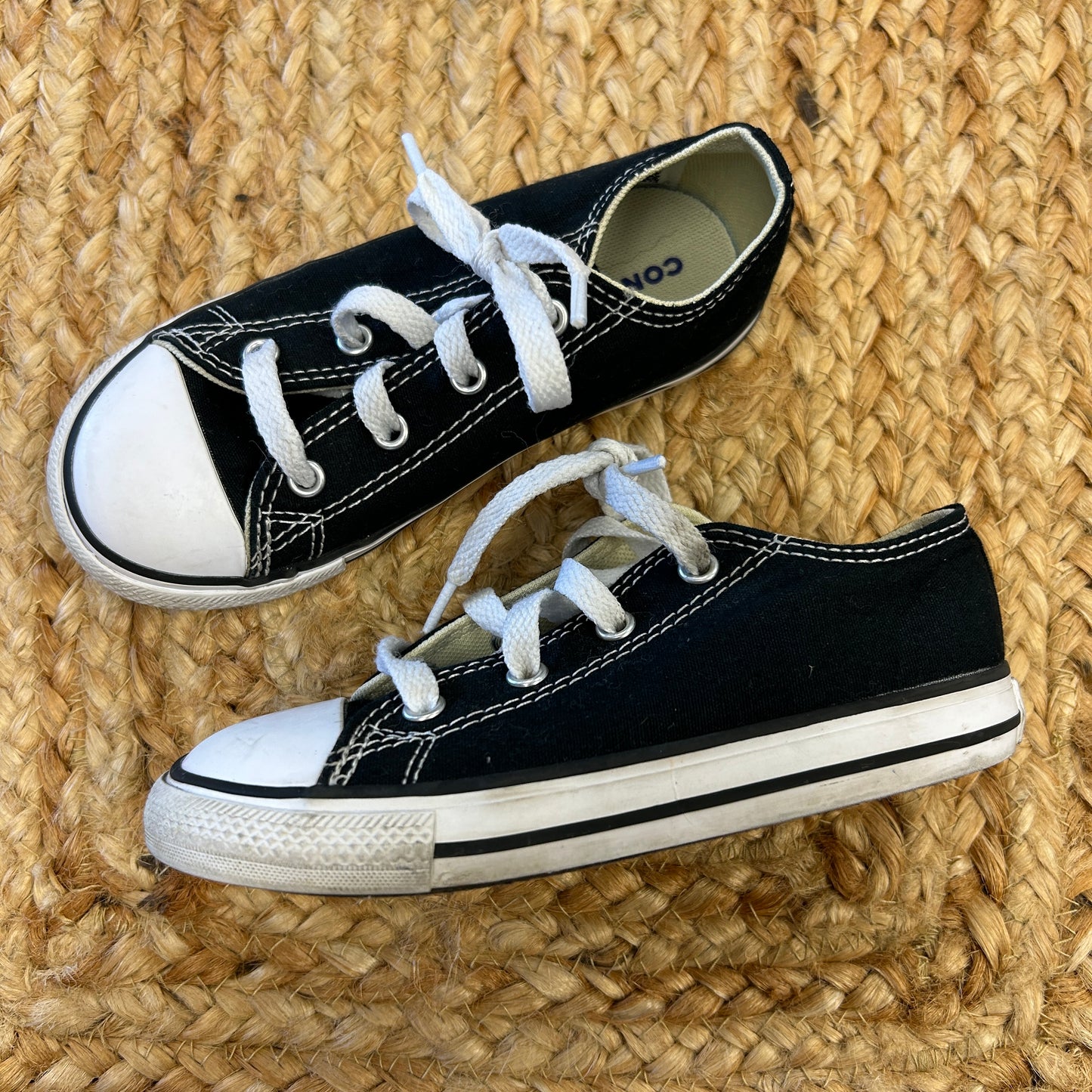 Black/White Low Top Chucks