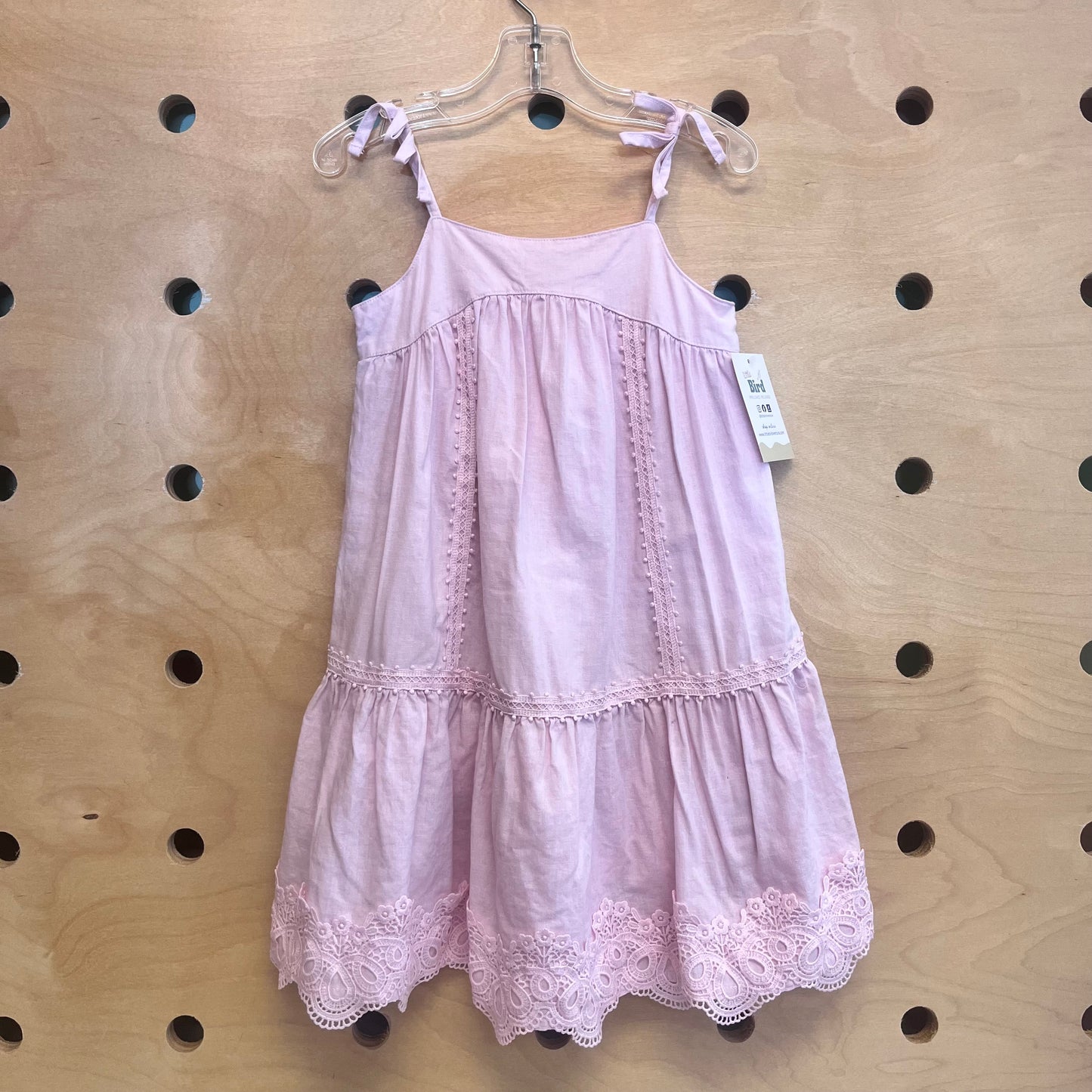 Pink Lace Details Dress