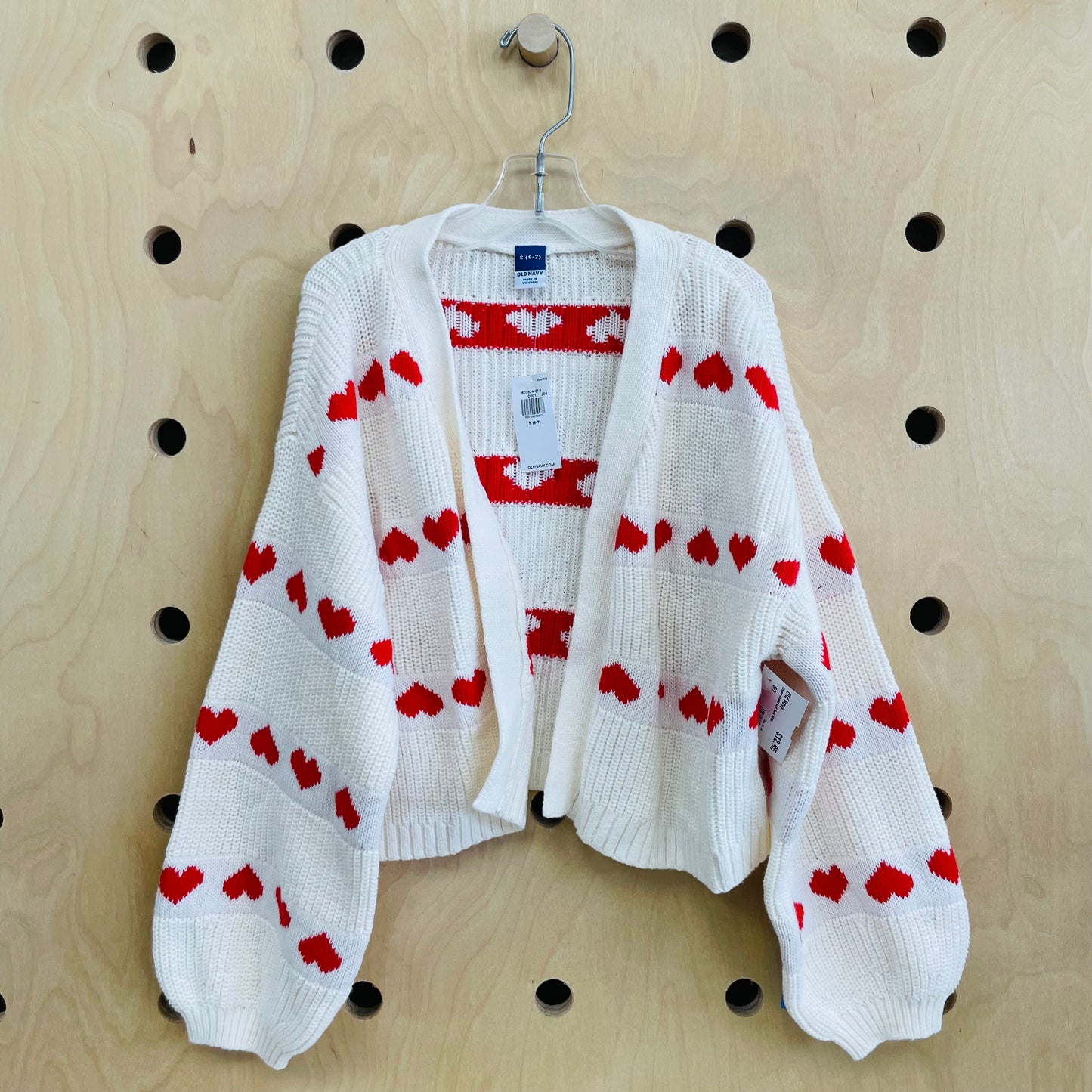 Cream Hearts Knit Card NEW!