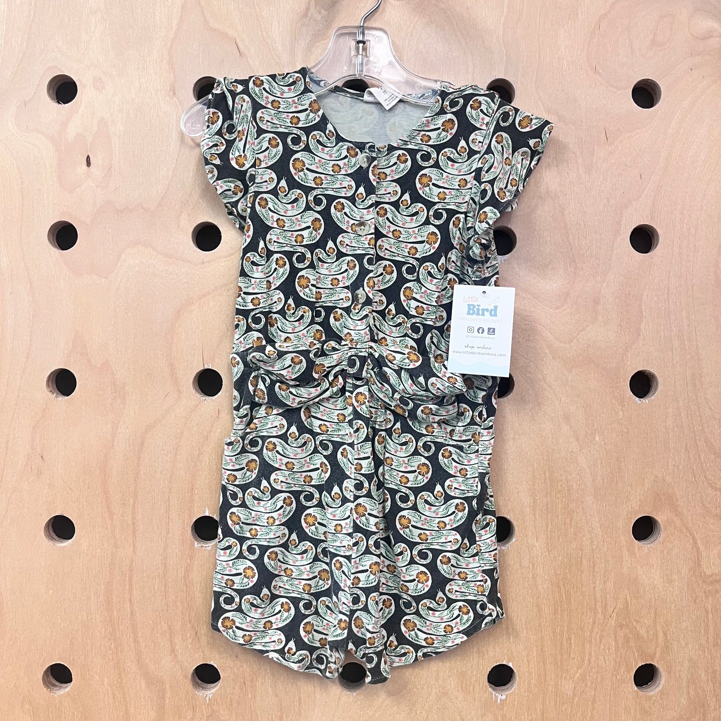 Bamboo Floral Snakes Romper