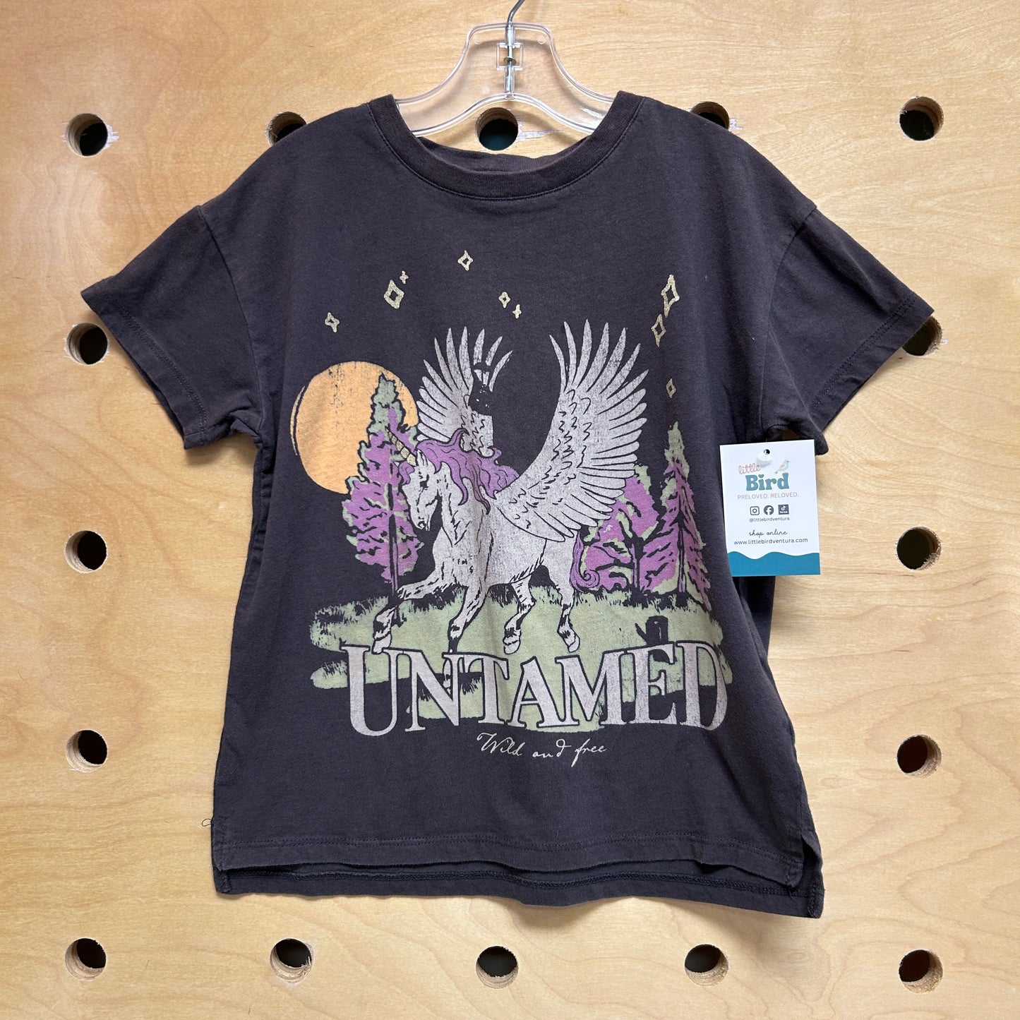 Grey 'Untamed' Unicorn Tee