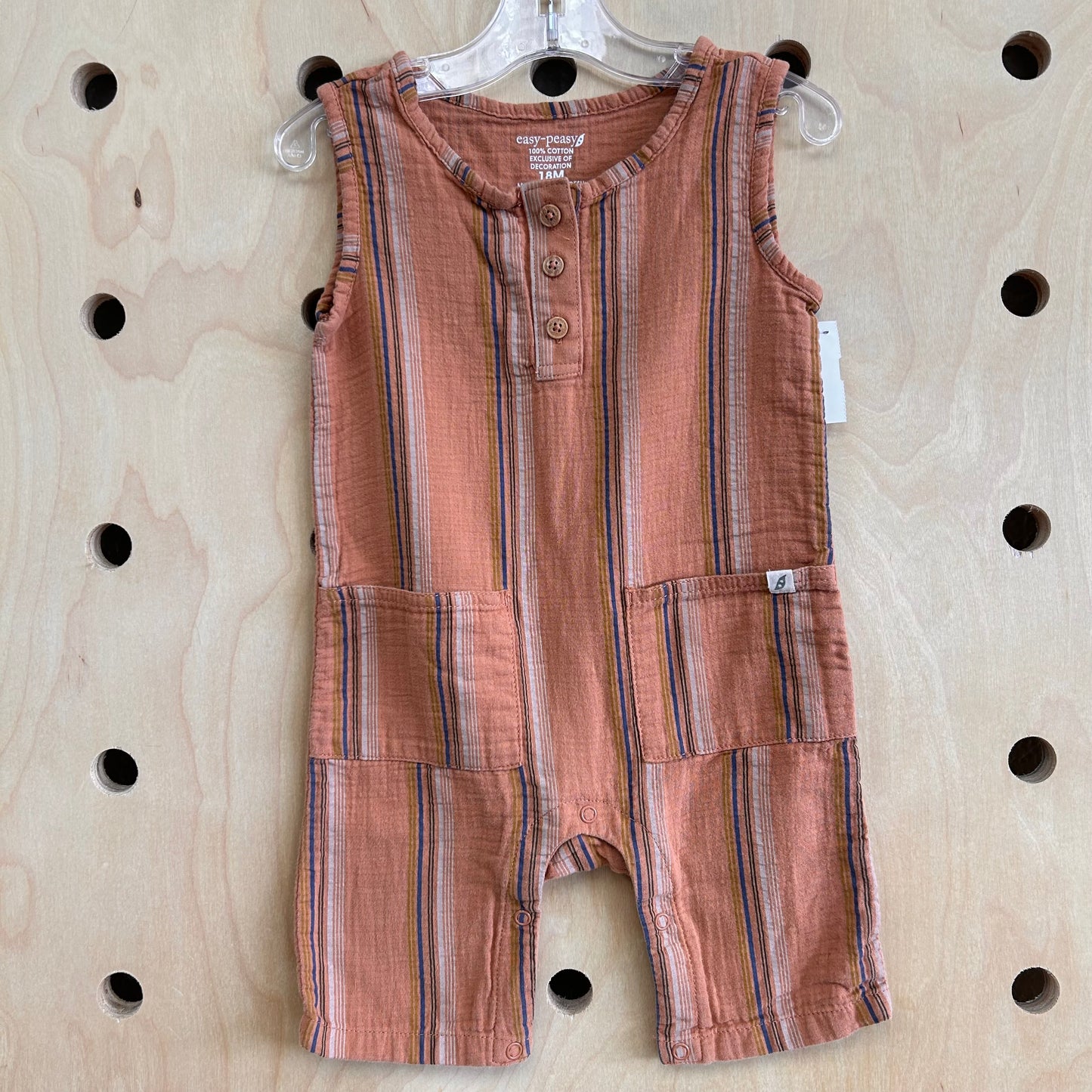 Earthy Tones Striped Romper