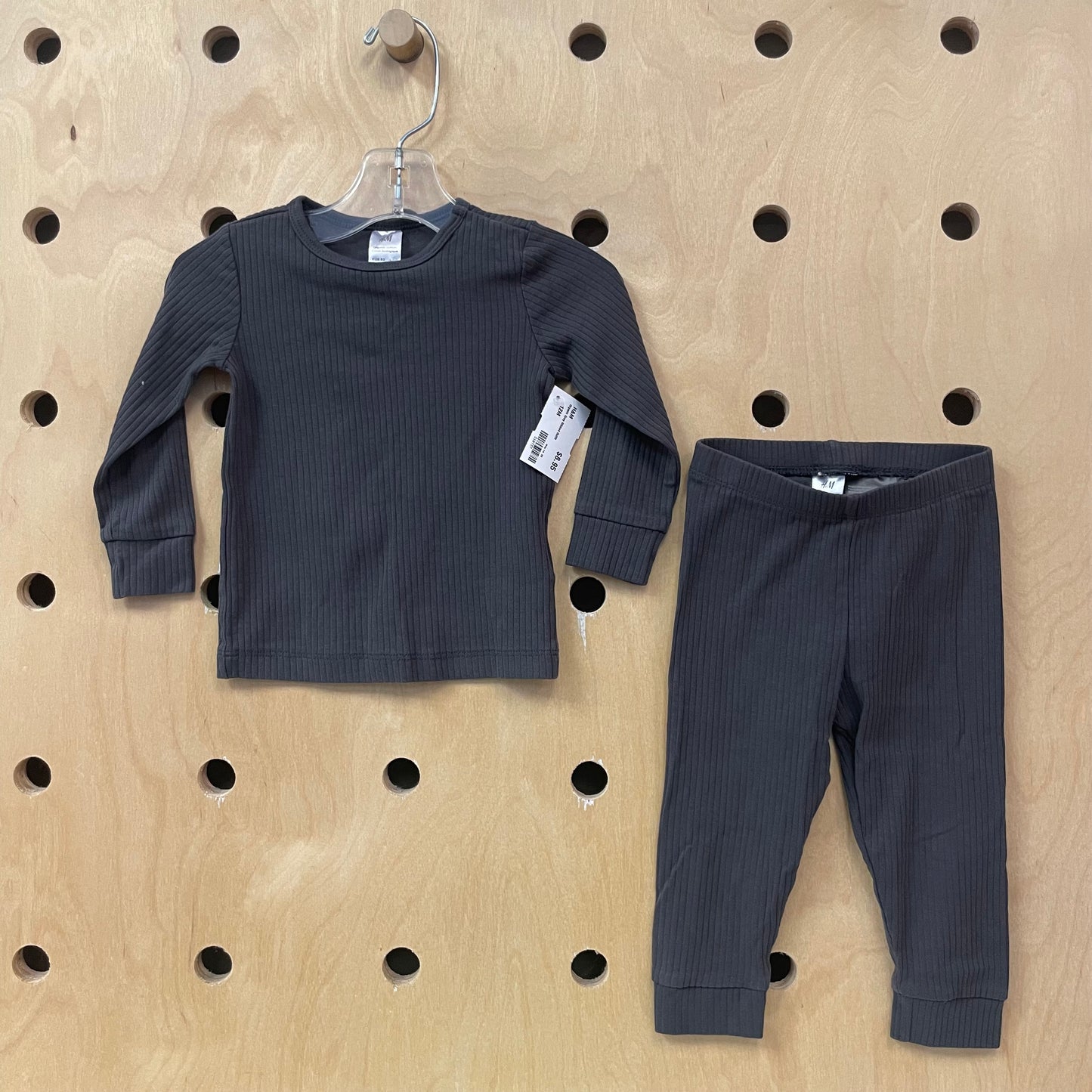 Organic Grey Ribbed Outfit