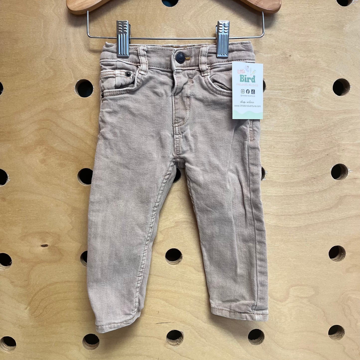 Tan Straight Leg Denim