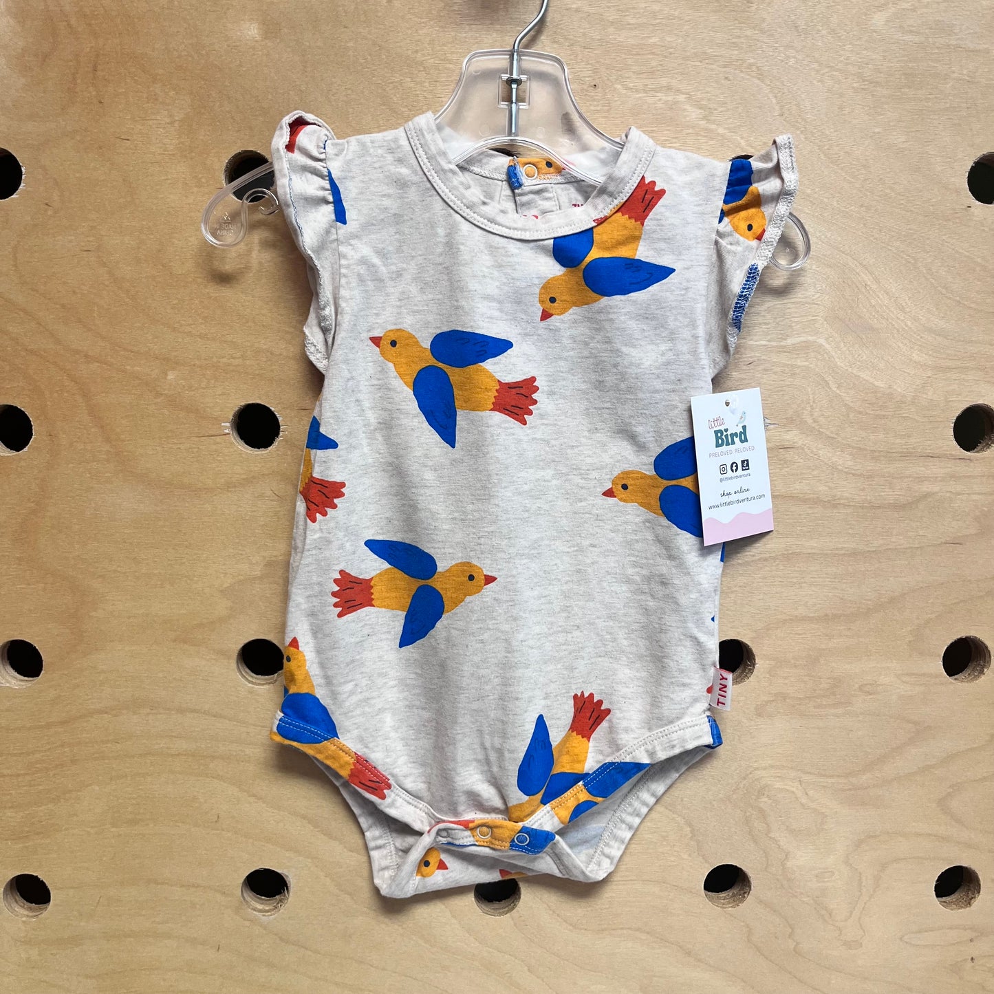 Beige Birds Bodysuit