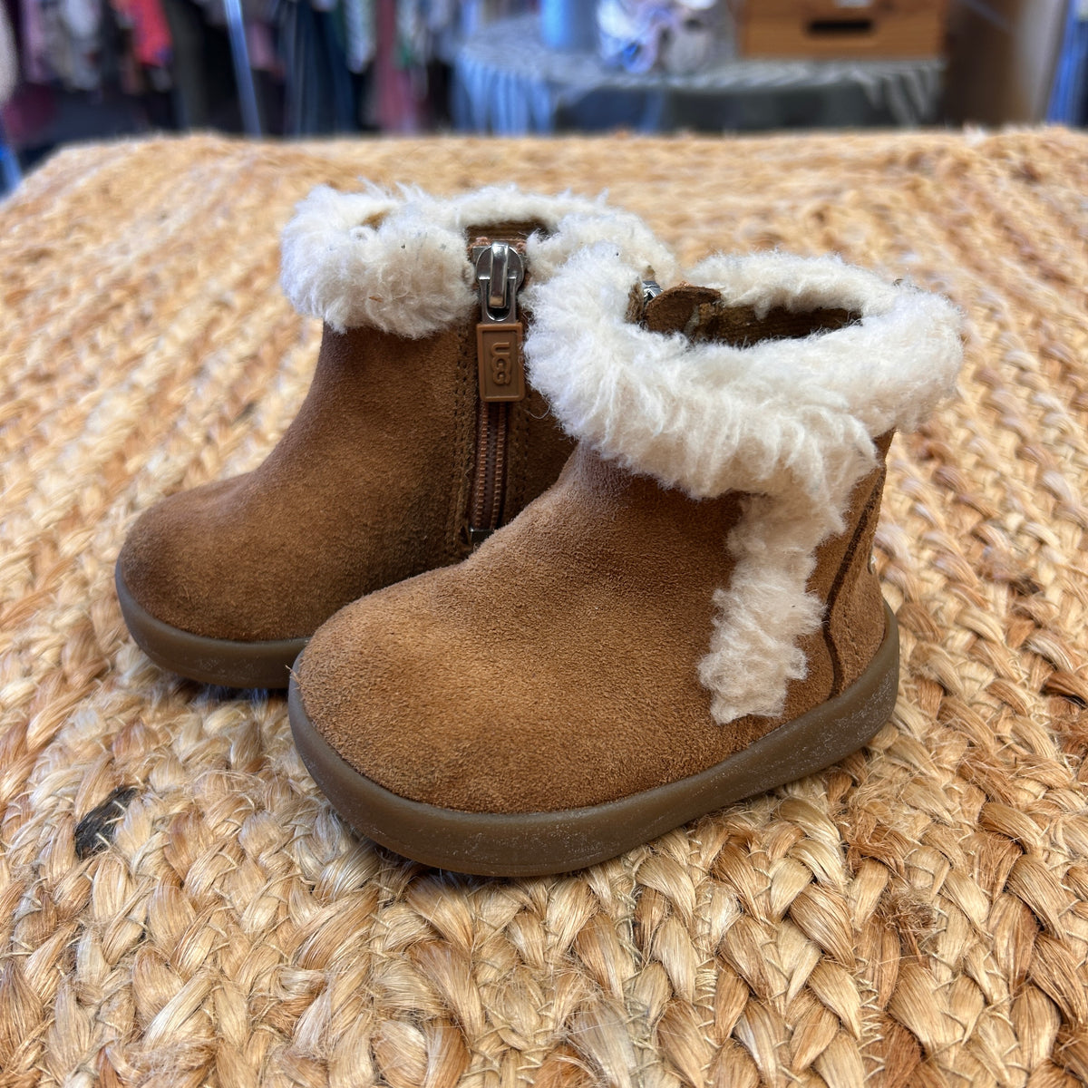 Chesnut Suede Fur Lined Boots