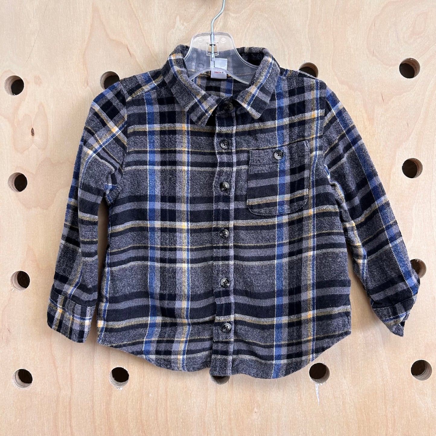 Grey Plaid Flannel