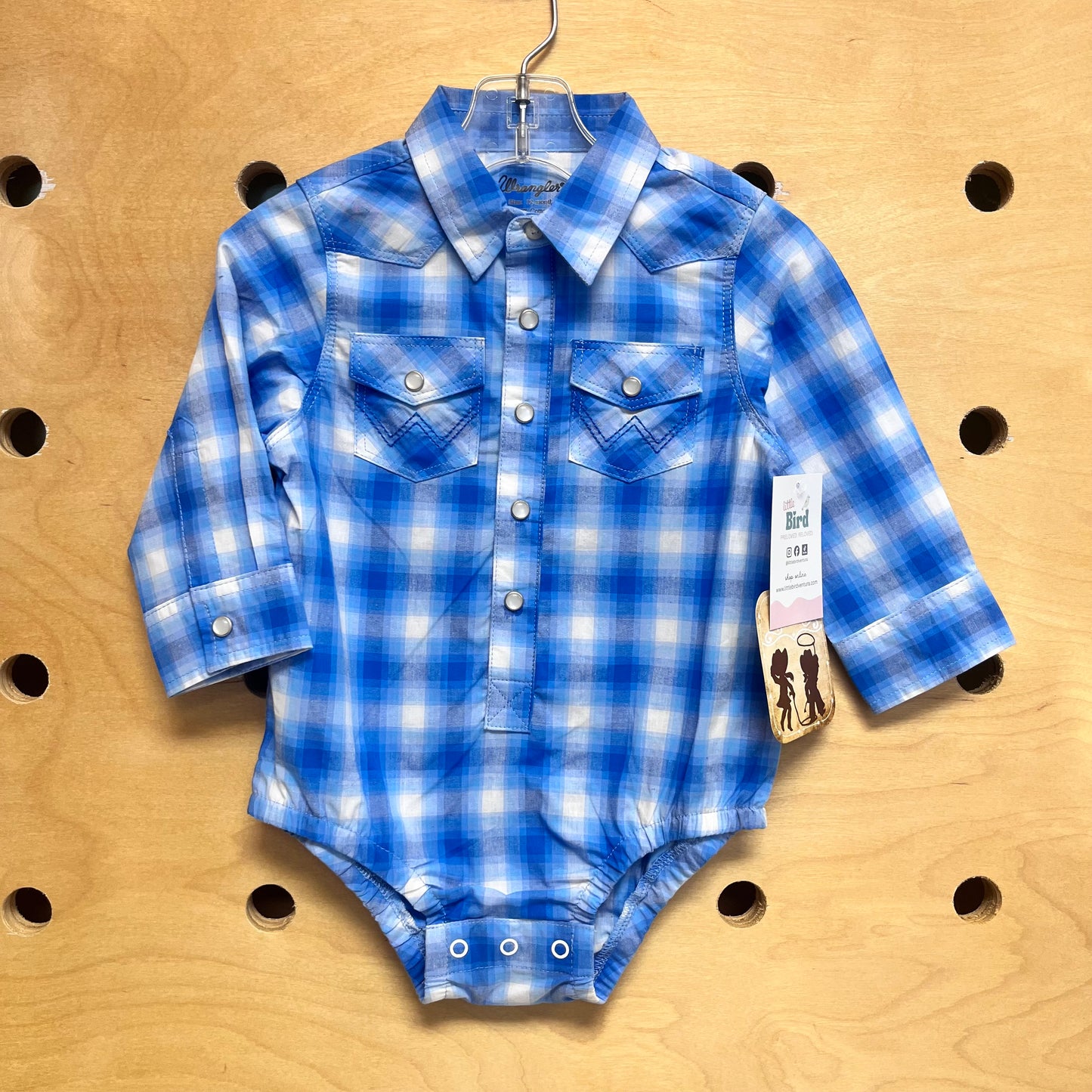 Blue Plaid Western Romper NEW!