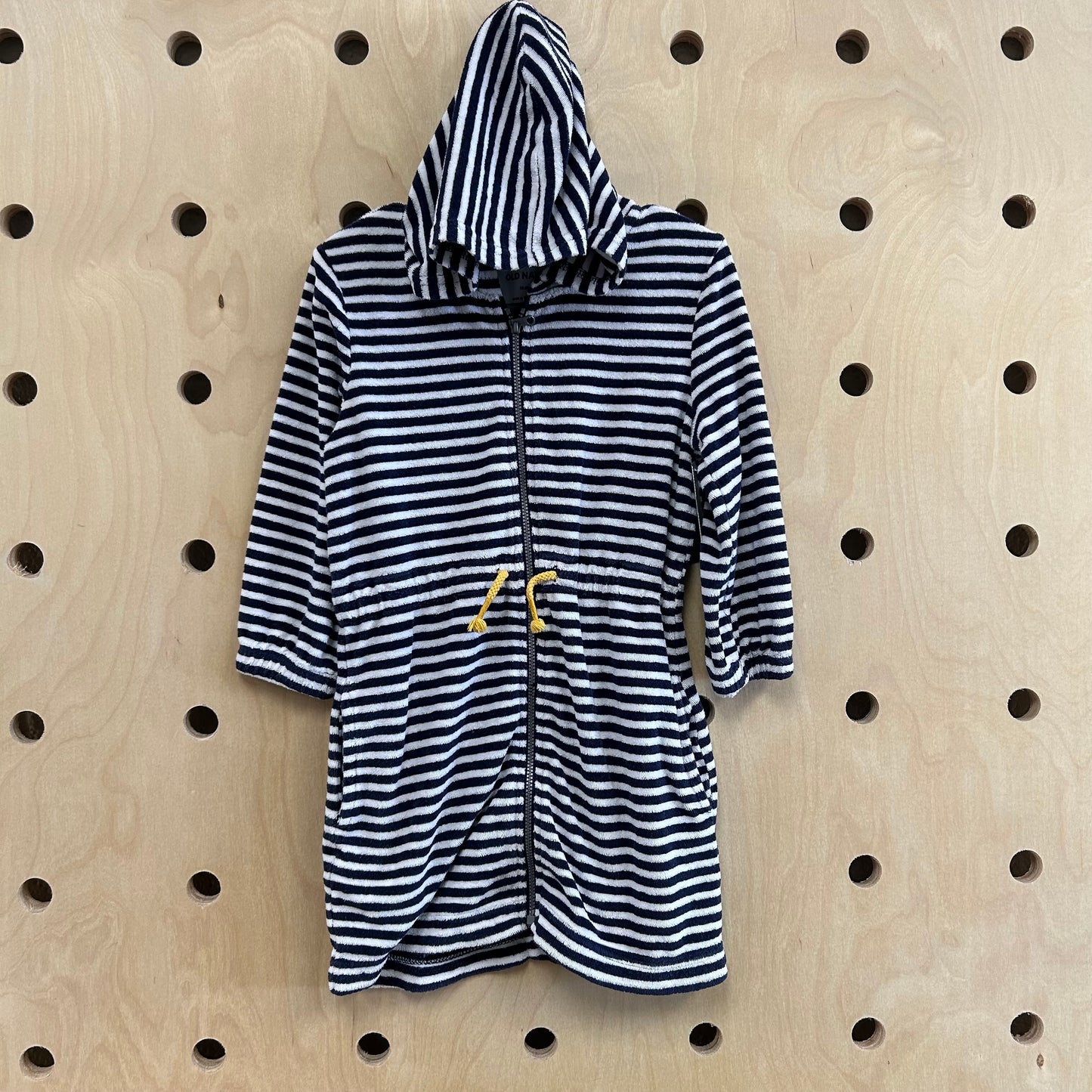 Blue & White Terry Cover Up