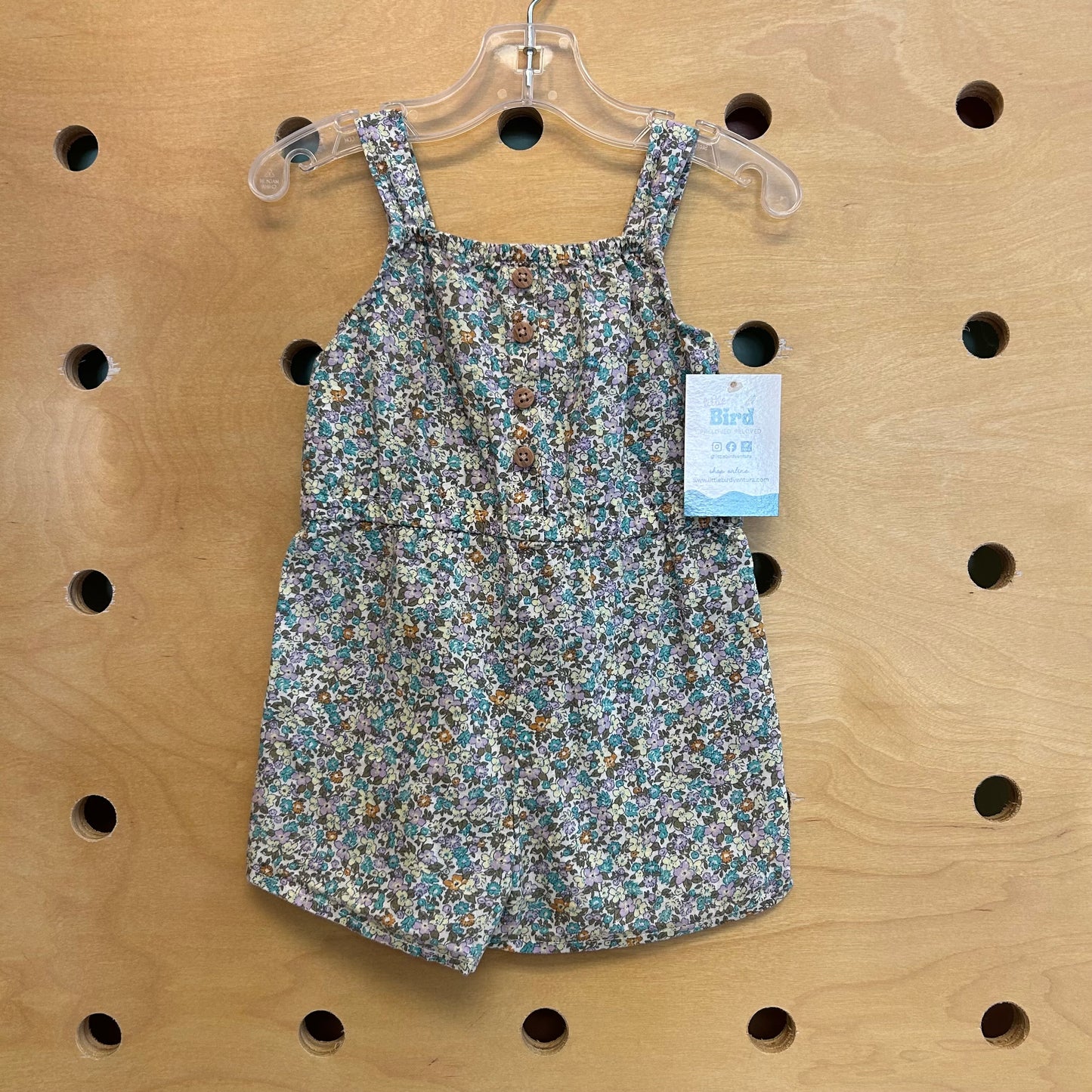 Floral Keyhole Back Romper