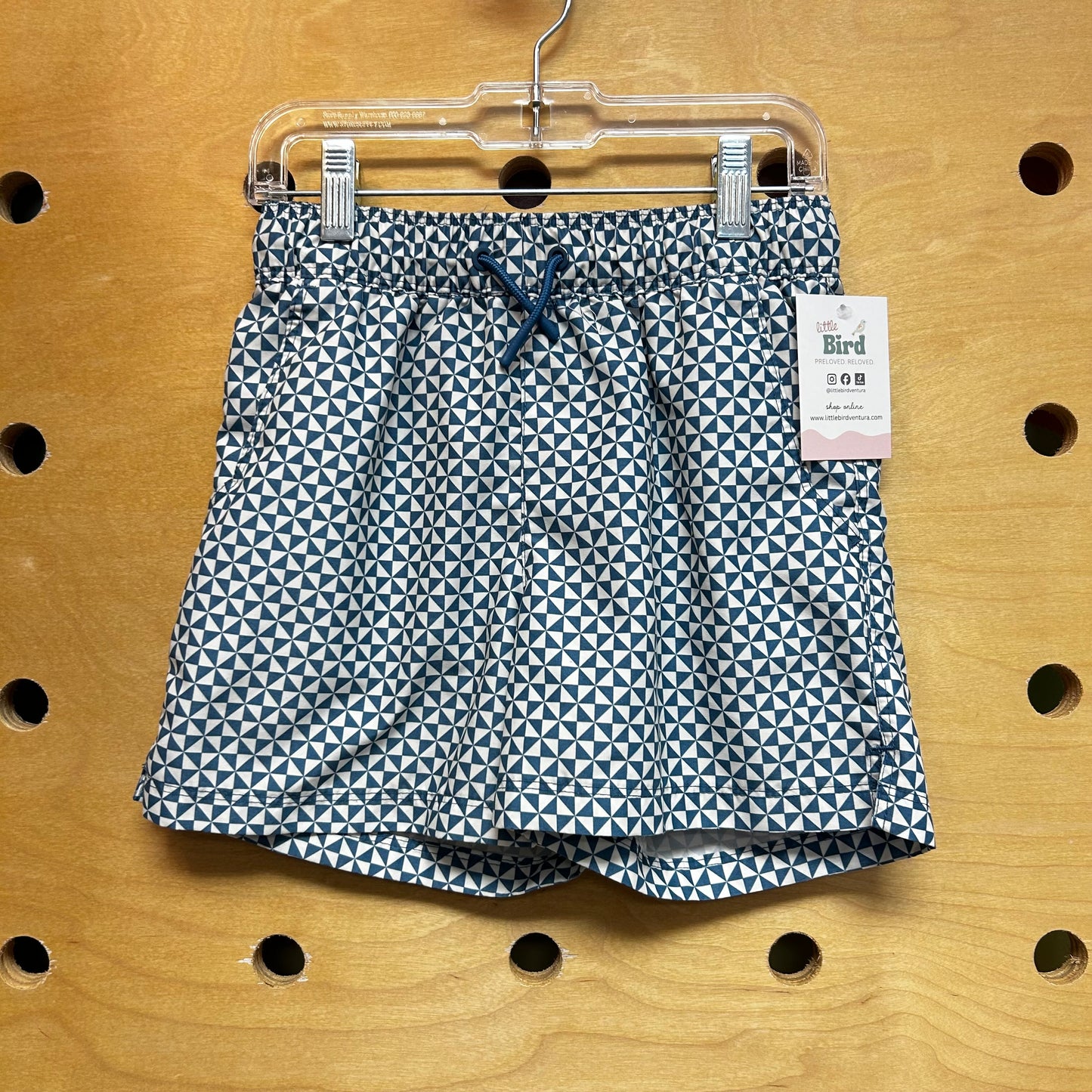 Blue/White Triangle Swim Trunks