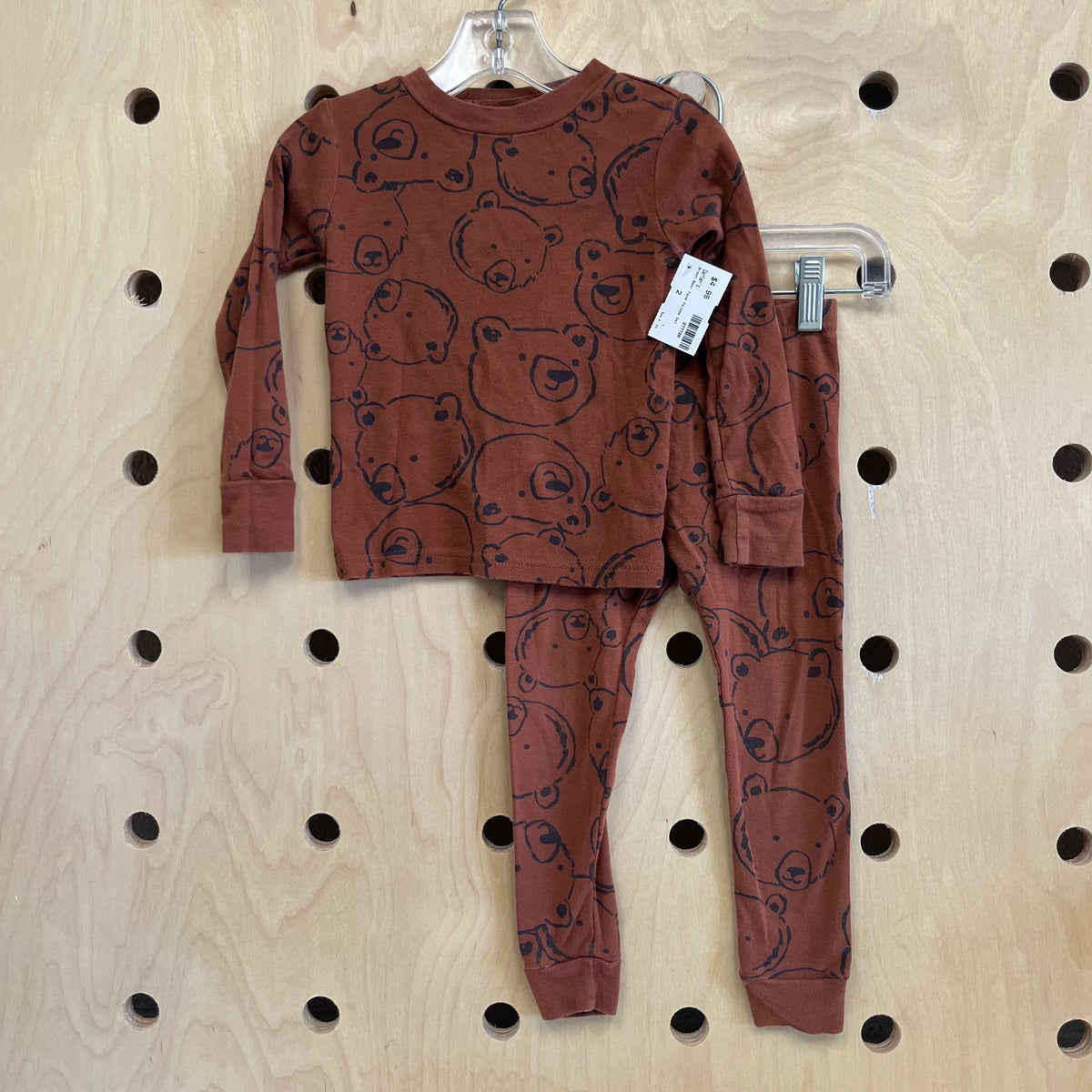 Brown Bear Face Pajama Set