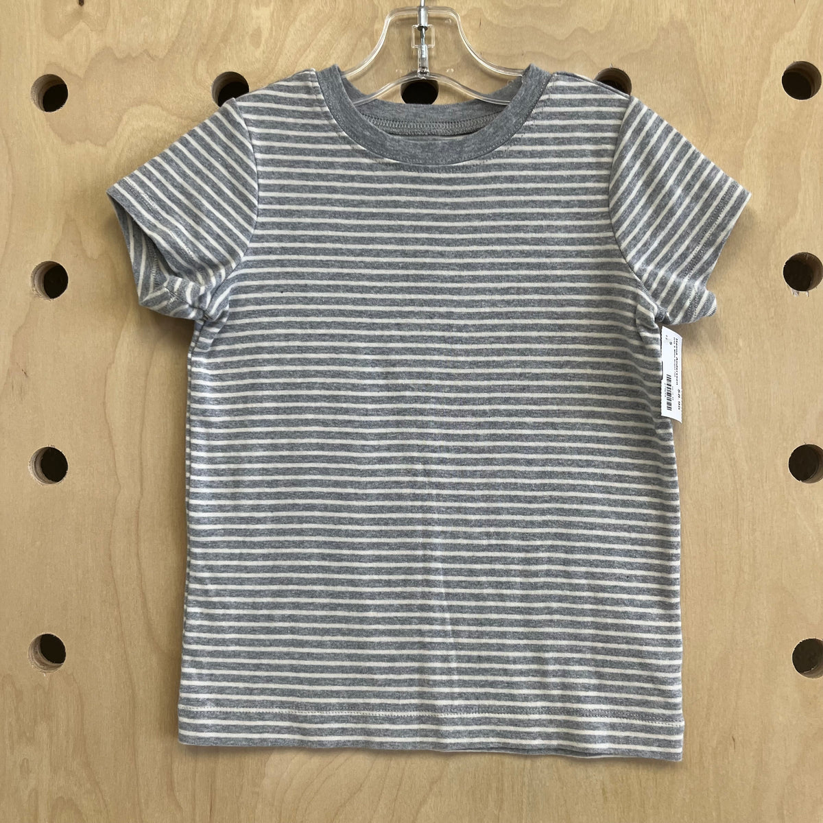 Grey & White Striped Tee