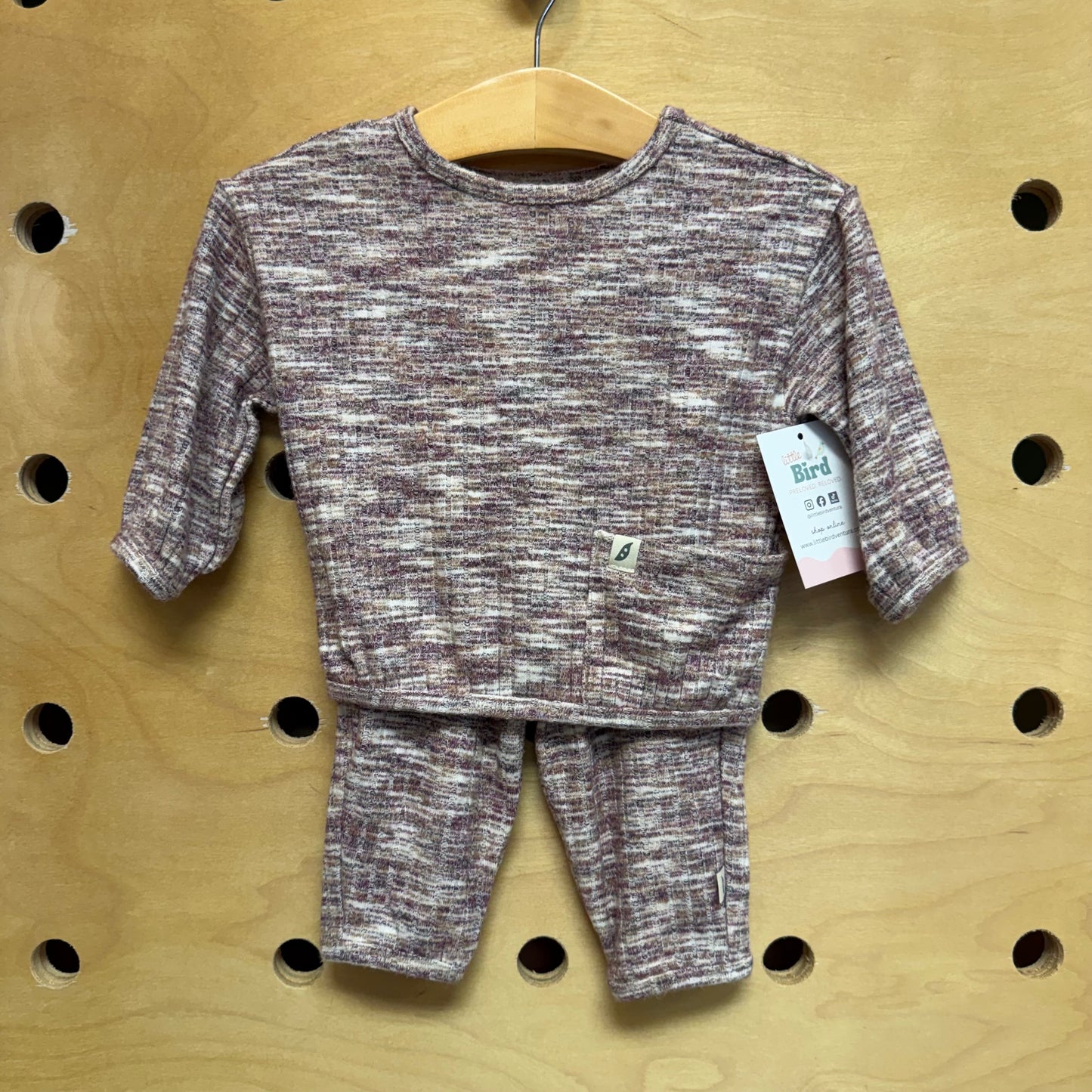 Purple/Brown Soft Ribbed Outfit