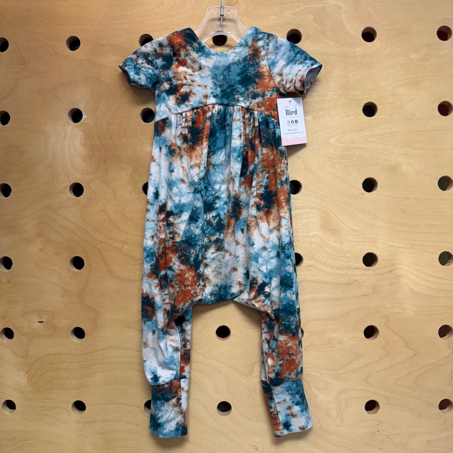 Tie Dyed Scoop Back Romper
