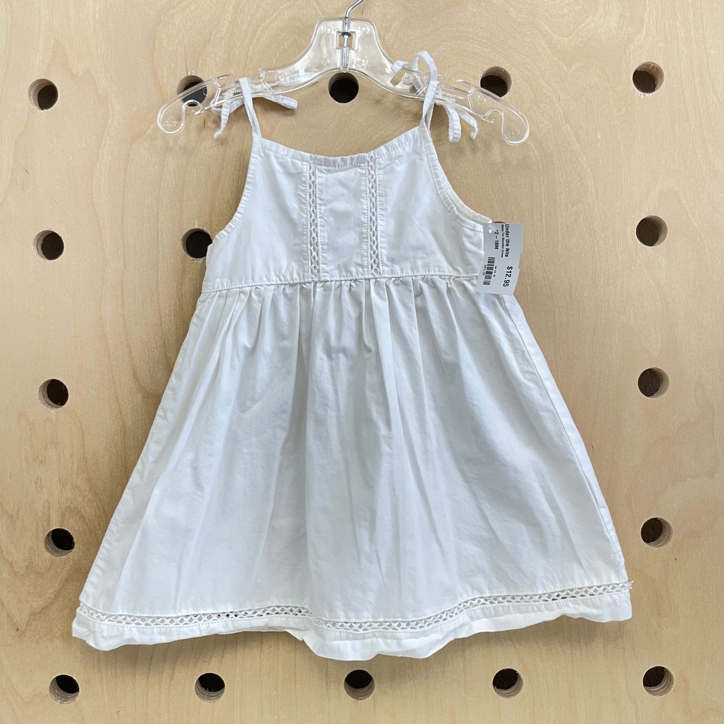 White Tie Shoulder Dress