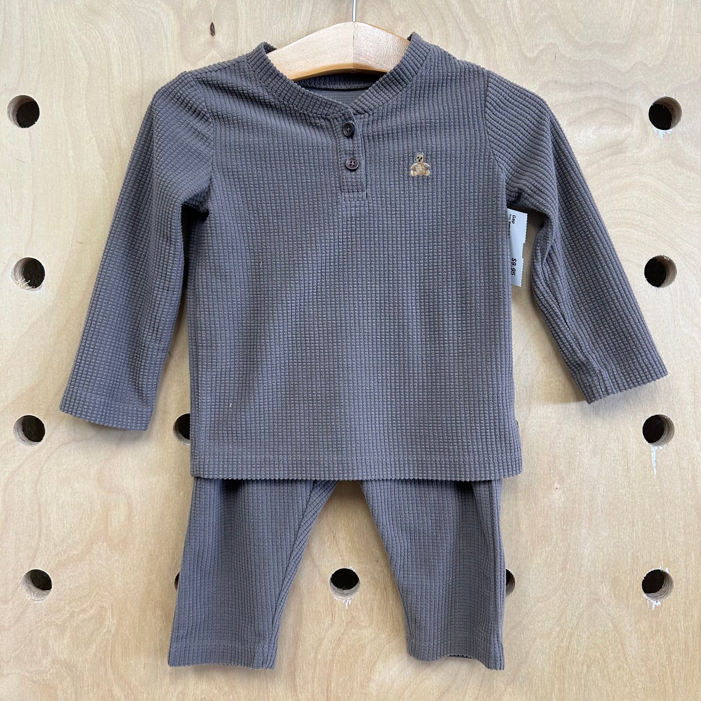 Grey Waffle Knit Pajamas