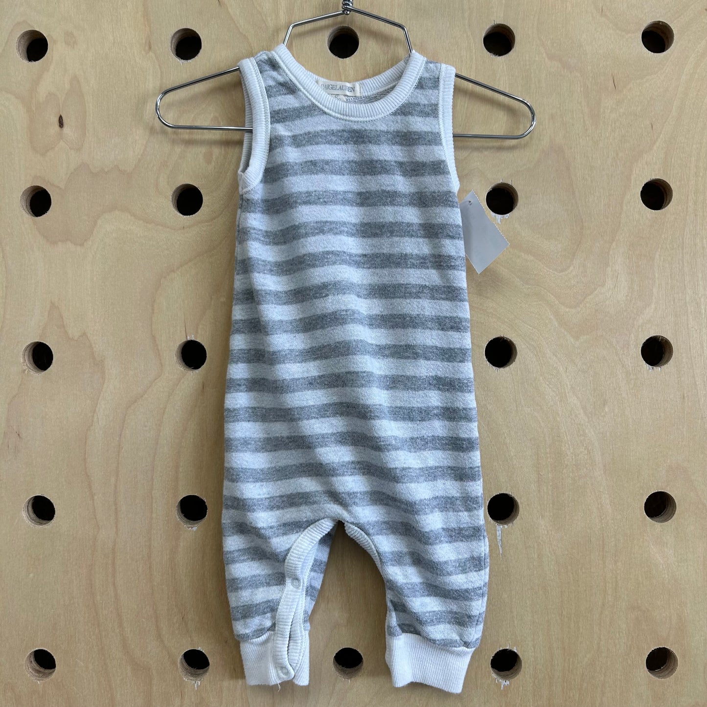 Grey Striped Romper