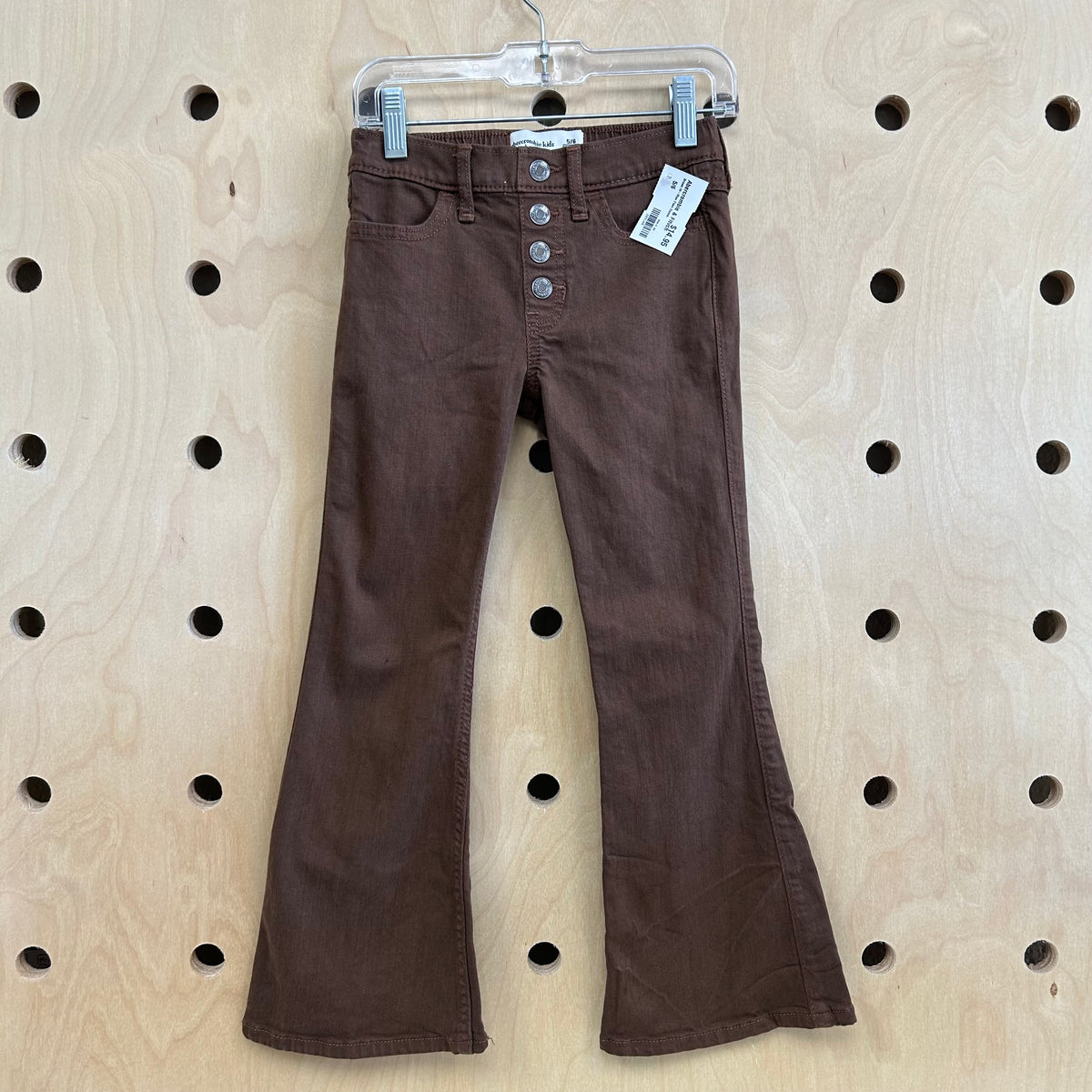 Brown Hi-Rise Flare Denim