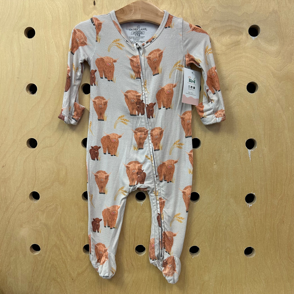 Beige Buffalos Bamboo Footies